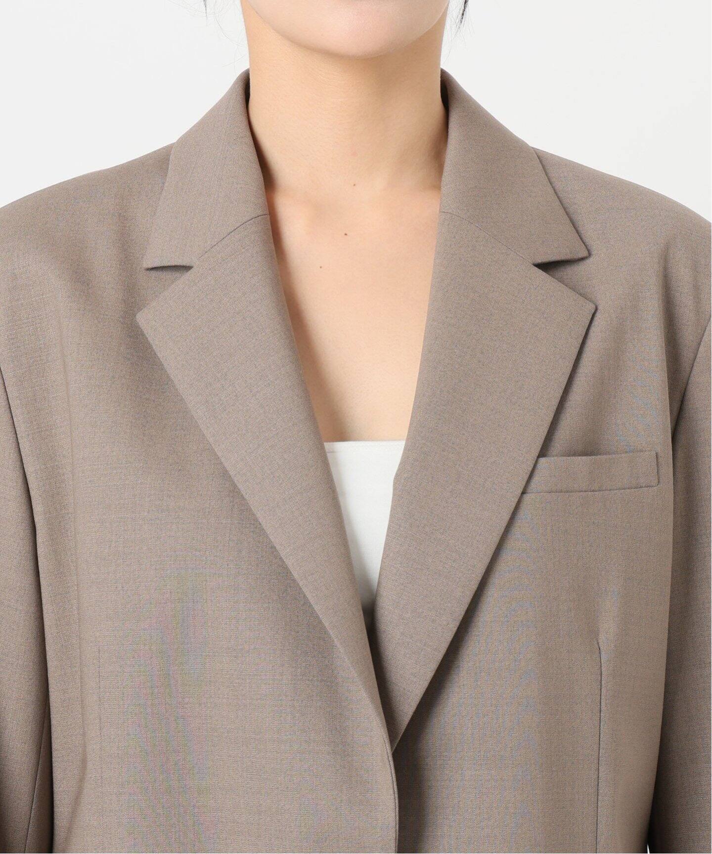 梳毛woolボンディングジャケット（テーラードジャケット