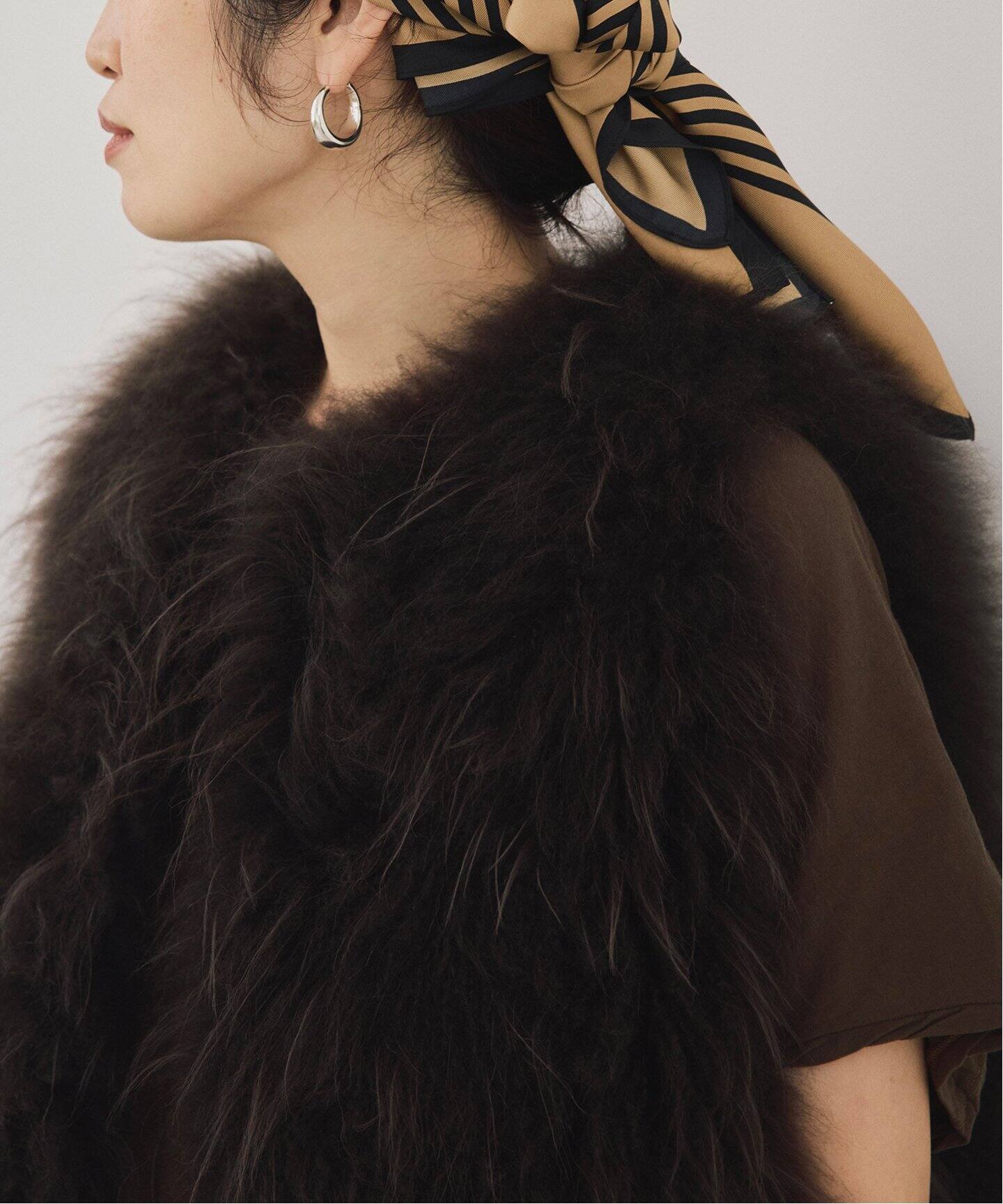予約》Cashmere Fur gilet（ジレ）｜VERMEIL par iena
