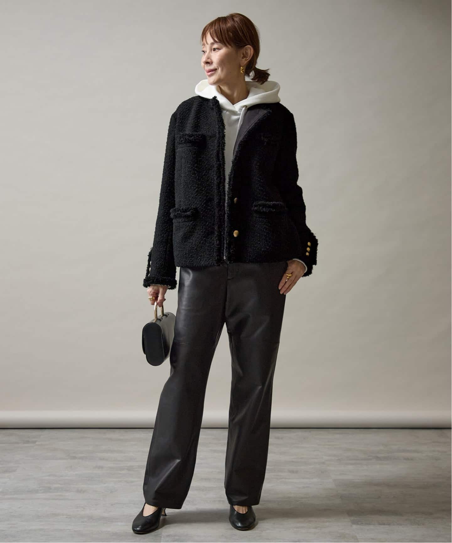 Wool Tweed ジャケット（ノーカラージャケット）｜VERMEIL par iena