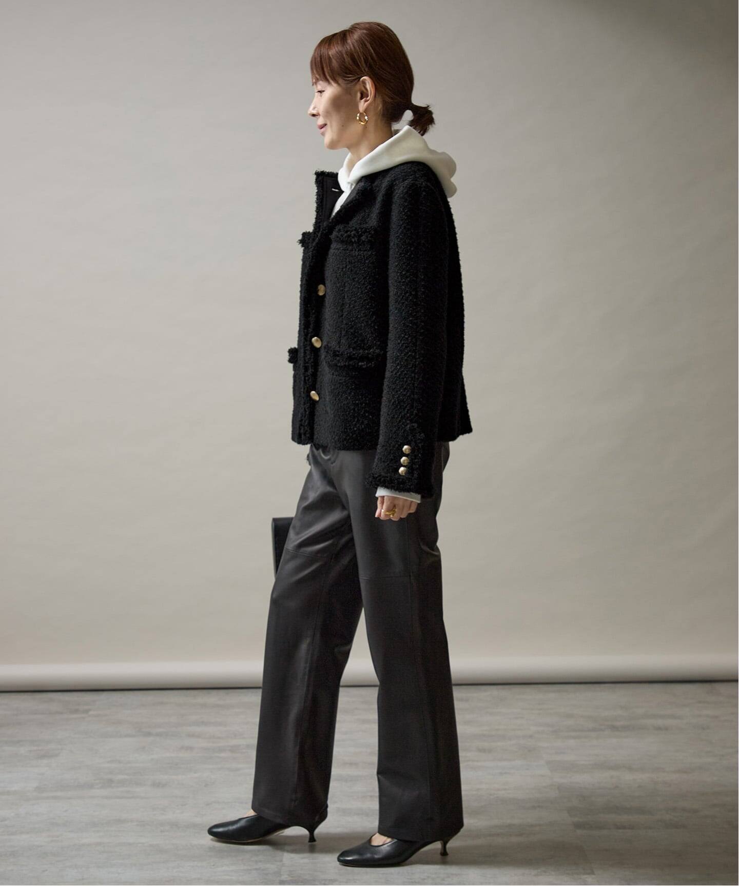 Wool Tweed ジャケット（ノーカラージャケット）｜VERMEIL par