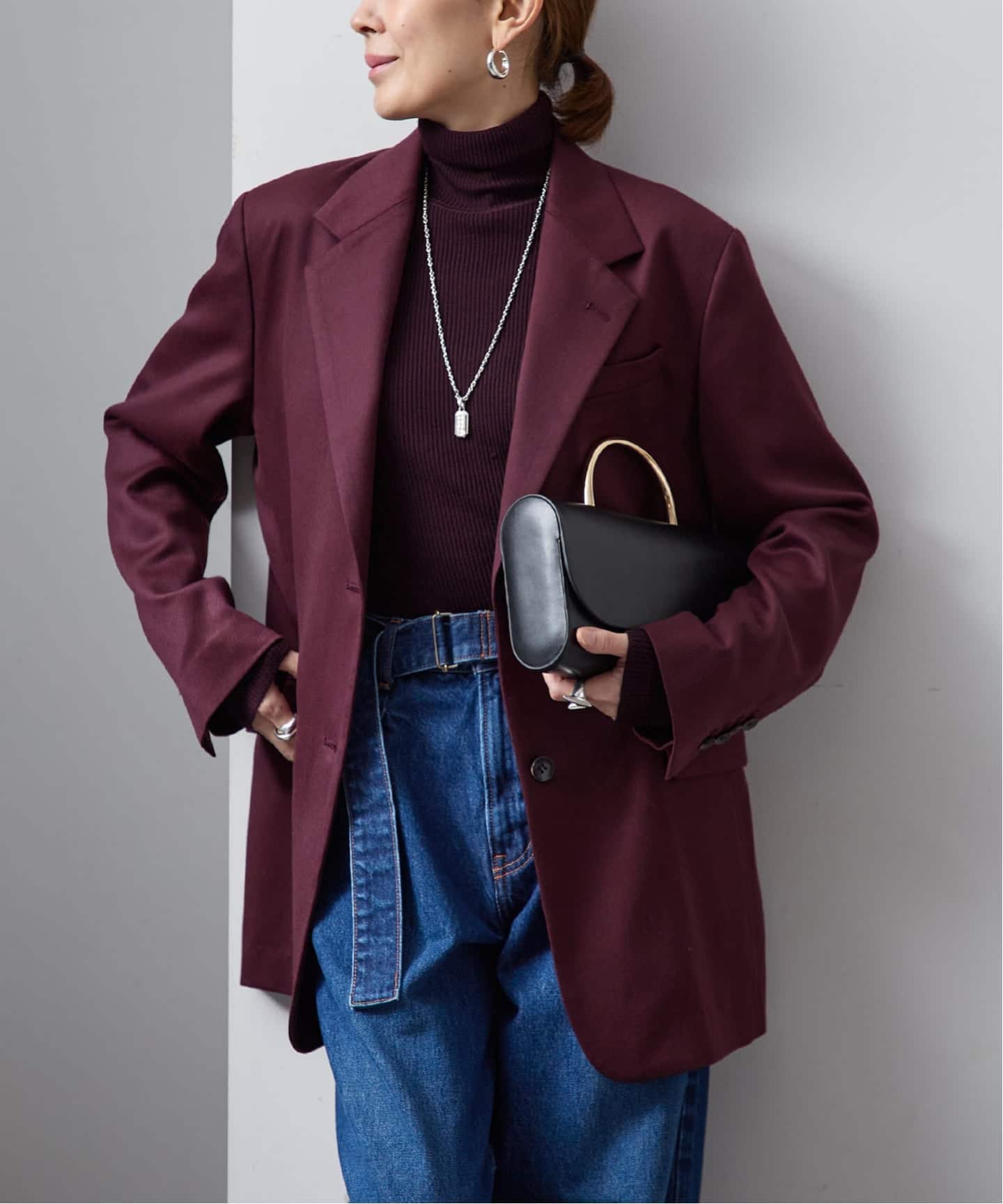 美品 ヴェルメイユパーイエナ テーラードジャケット リヨセル クリーム