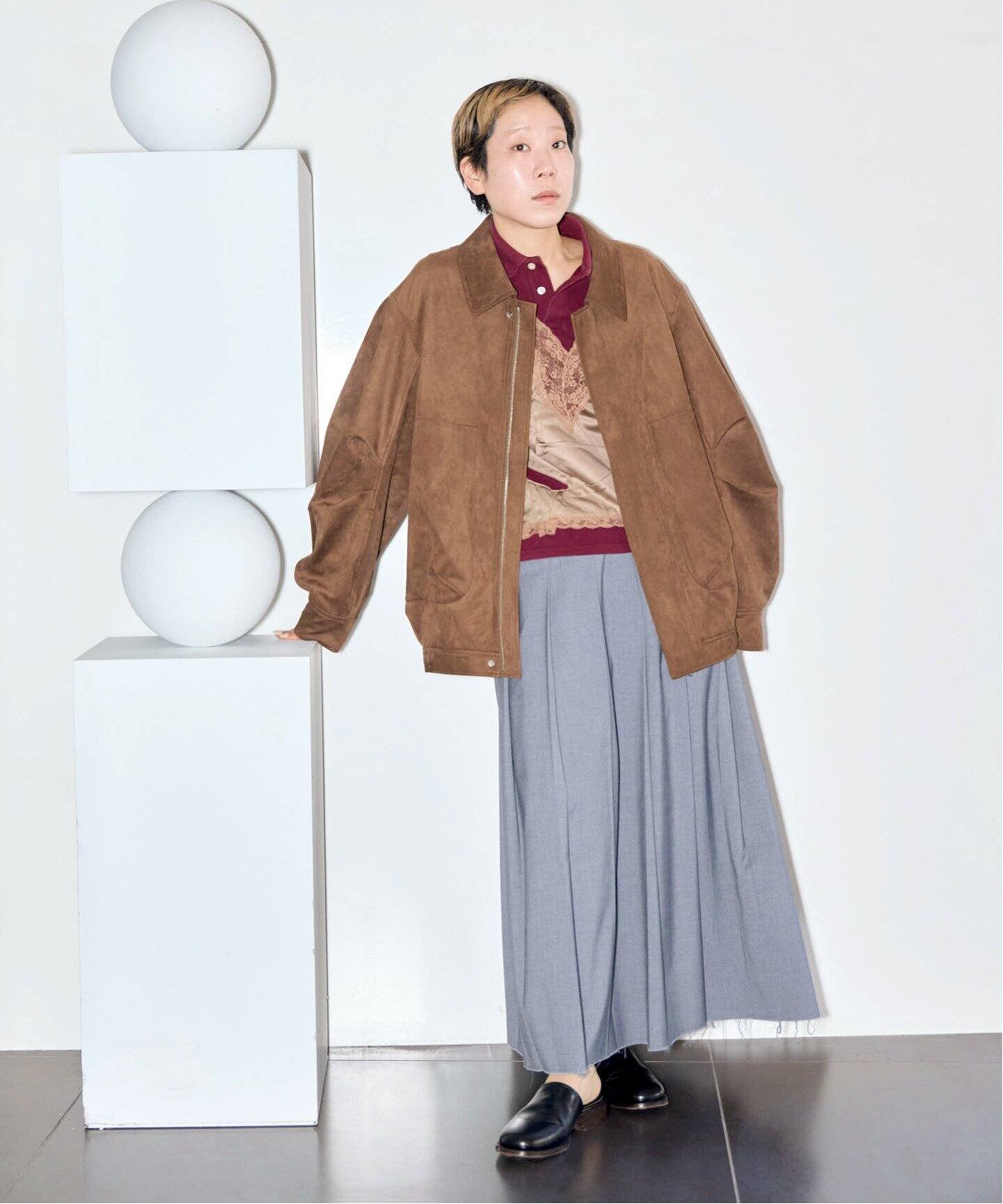FAUX SUEDE VOLUME ブルゾン（その他ブルゾン／アウター）｜CITYSHOP 