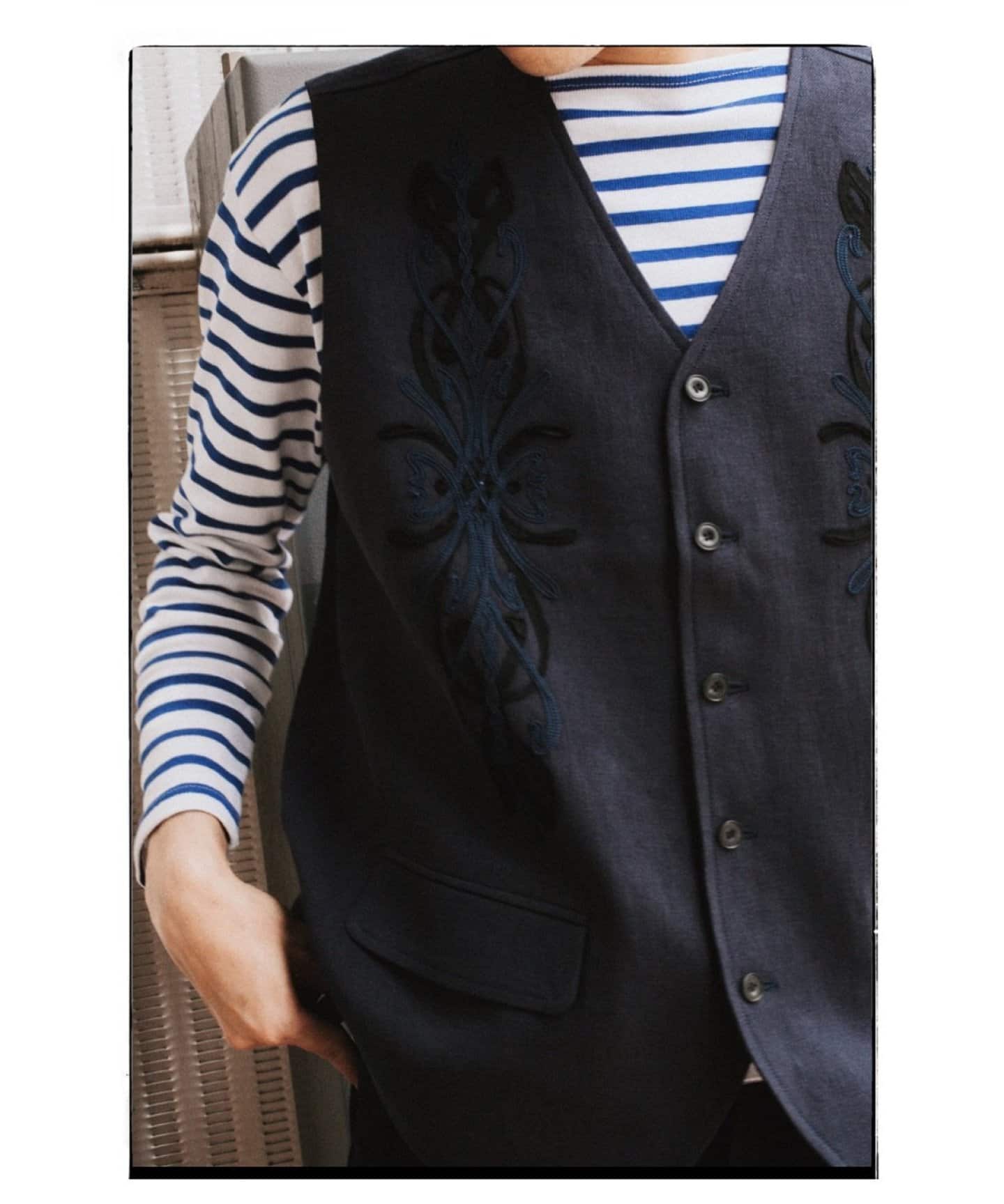 OFF THE CUFF / オフザカフ】 CODE LINEN EMB GILET OTC-10（その他