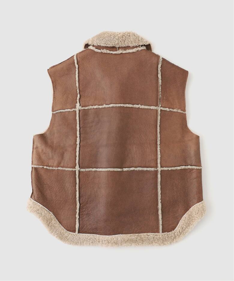 EREVAN/エレヴァン】 VESTE FUJI：ムートンベスト（ベスト）｜L 