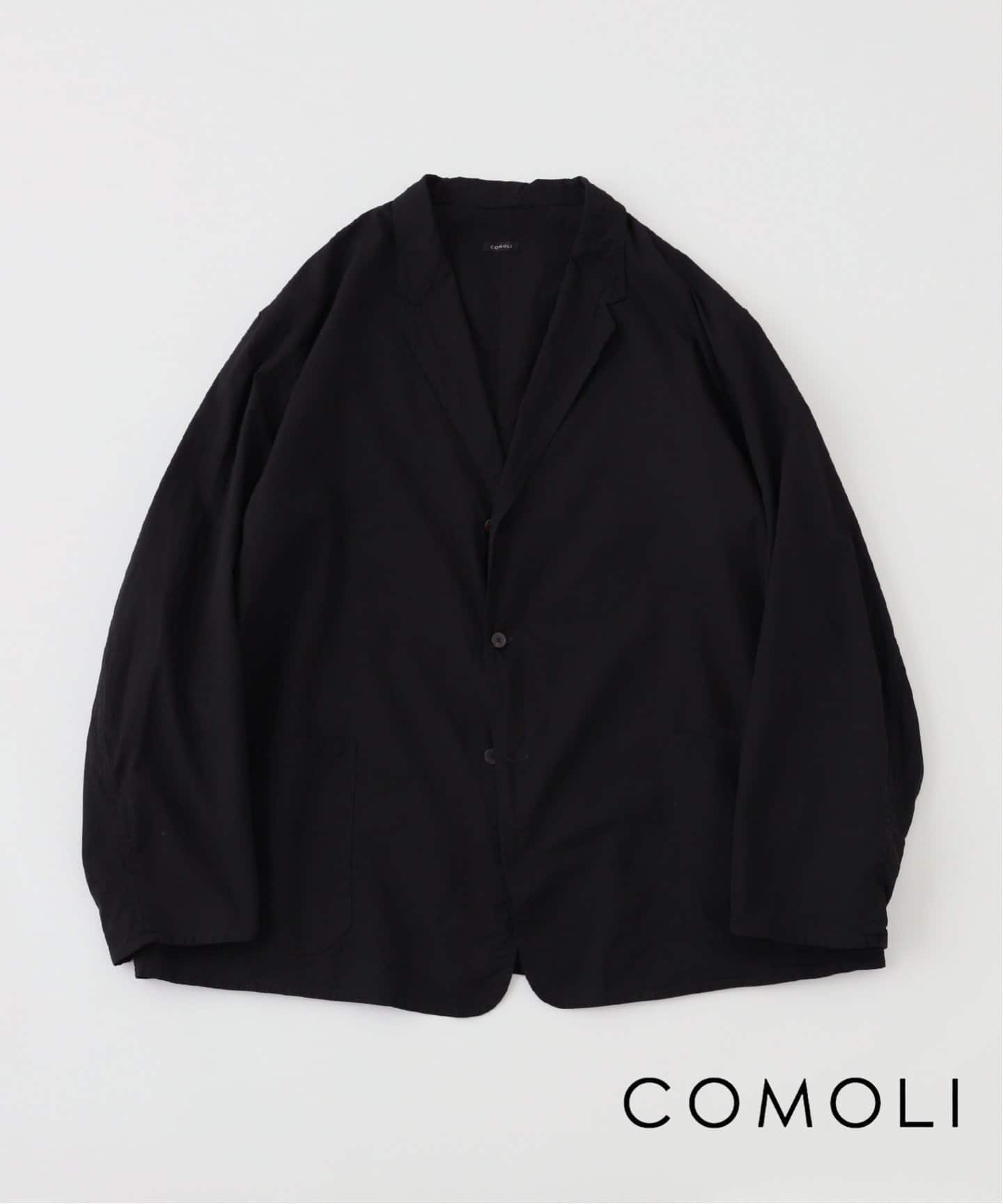 COMOLI(コモリ) / KHADIコットン ジャケット / BLACK 25SS