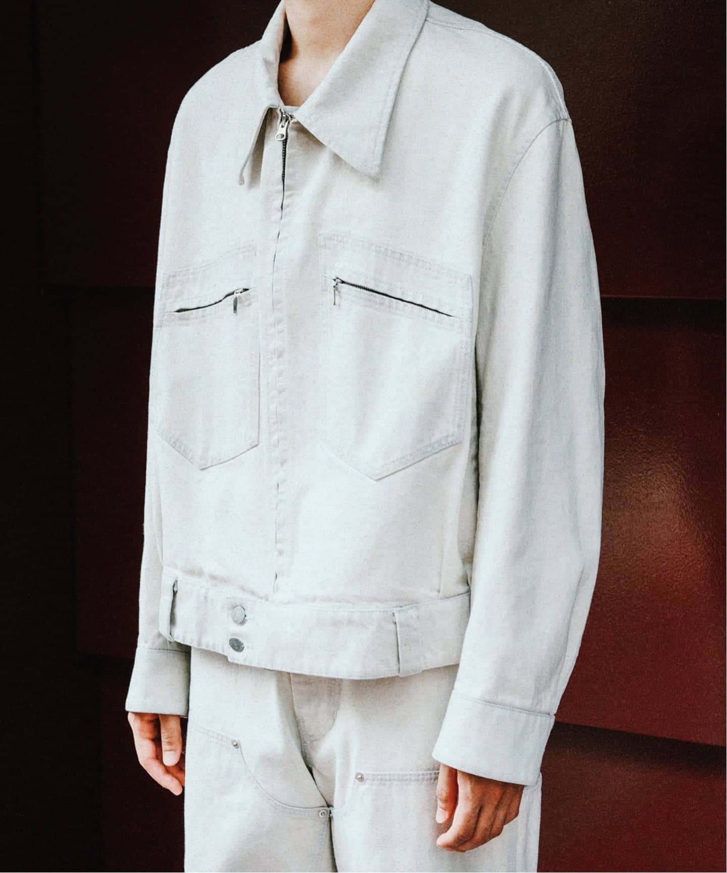 NOMATノマット】EX White Bleach Zip Pocket Denim（デニムジャケット