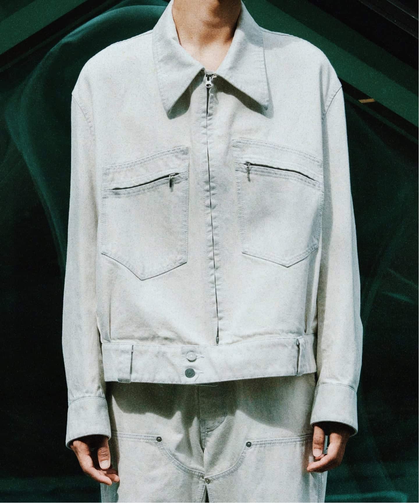 NOMATノマット】EX White Bleach Zip Pocket Denim（デニムジャケット