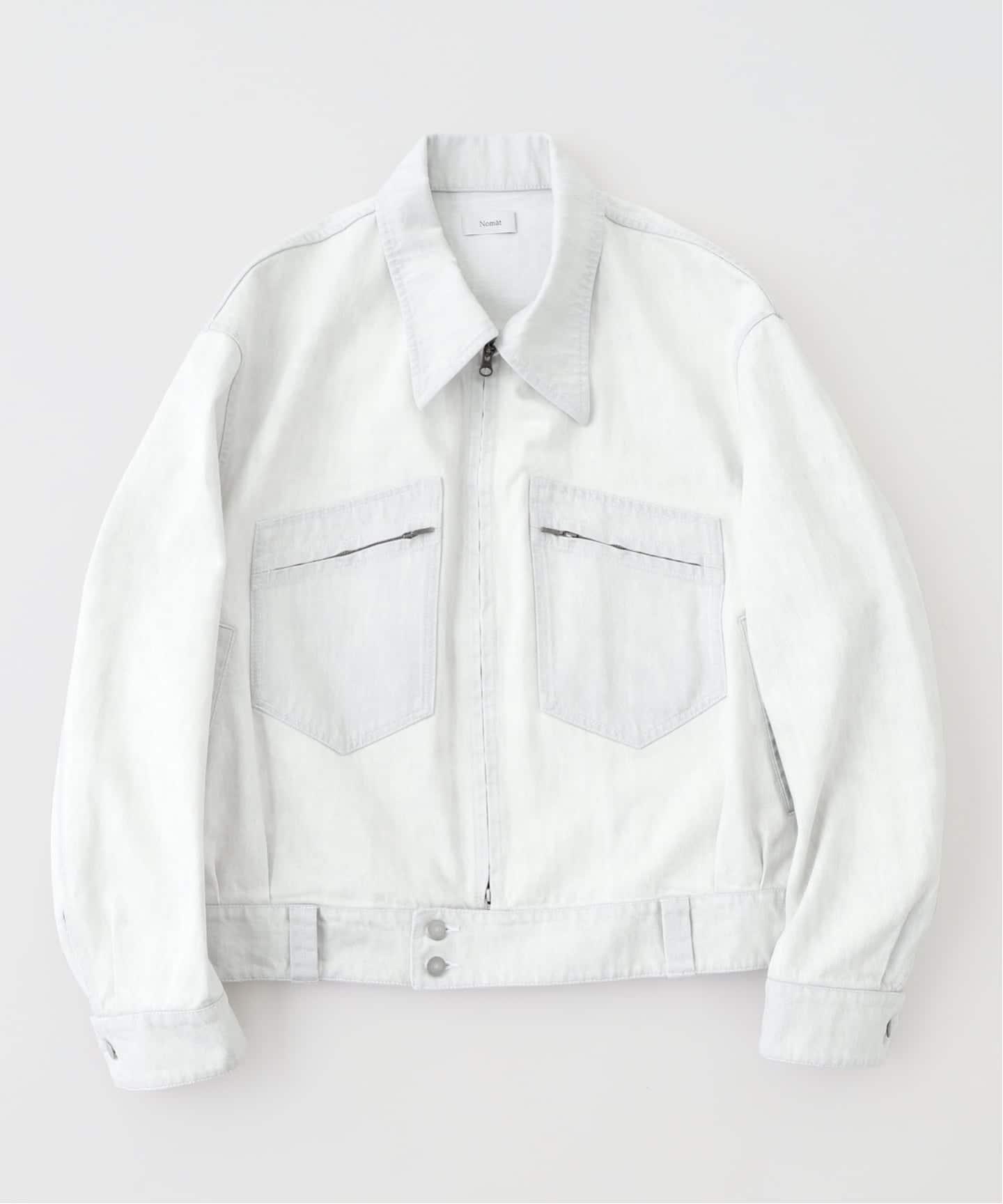 NOMATノマット】EX White Bleach Zip Pocket Denim（デニムジャケット