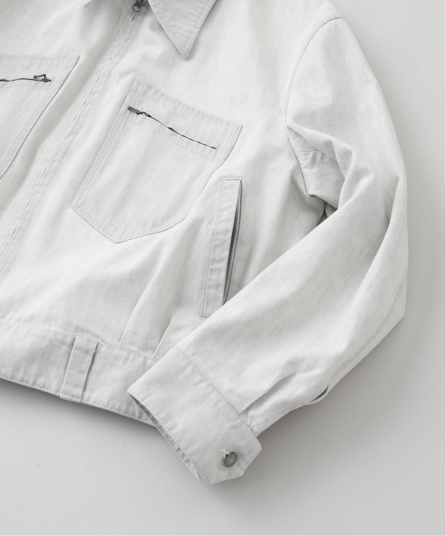 NOMATノマット】EX White Bleach Zip Pocket Denim（デニムジャケット