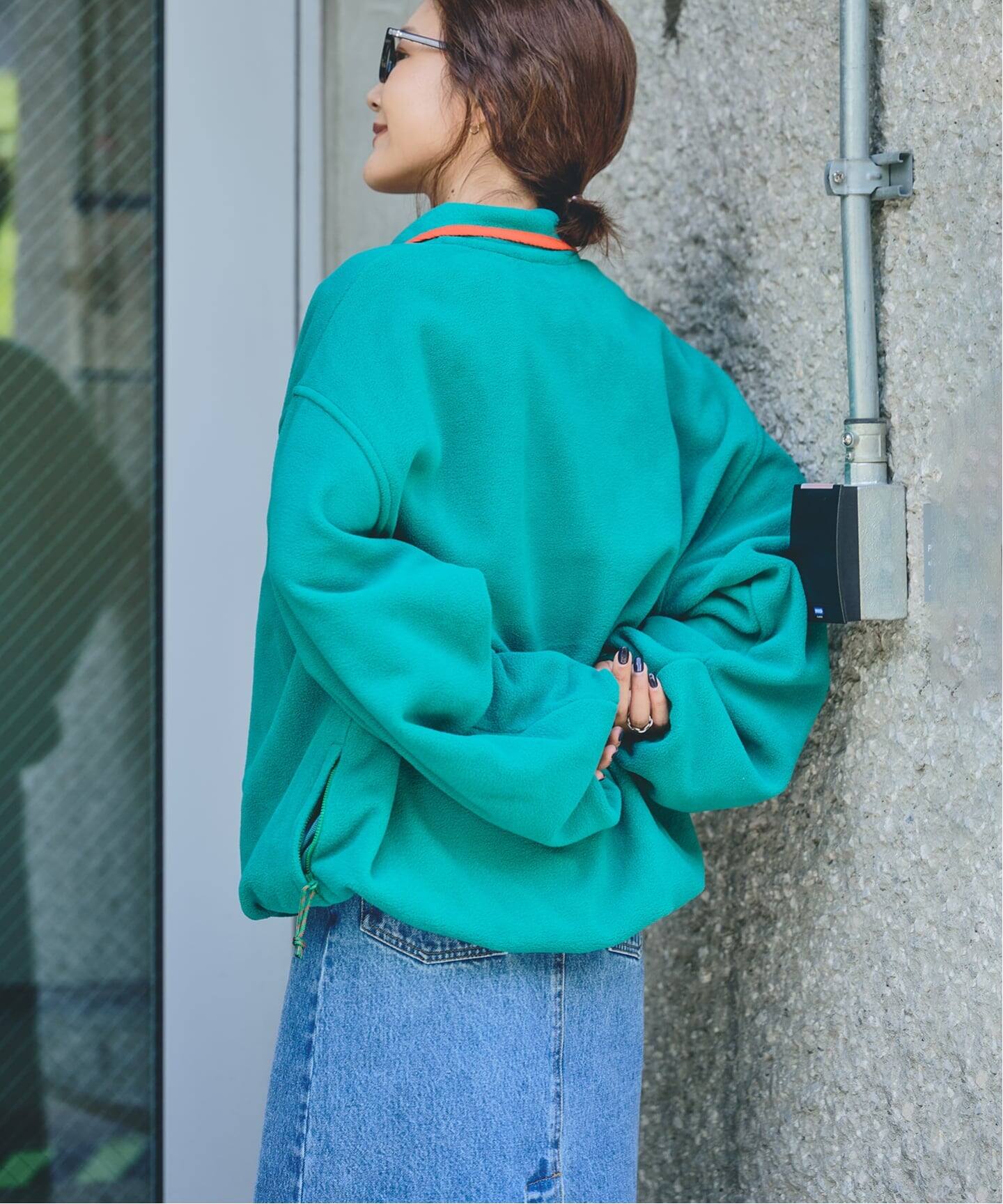 フリーススナップブルゾン ユニセックス着用可（ボア・フリース