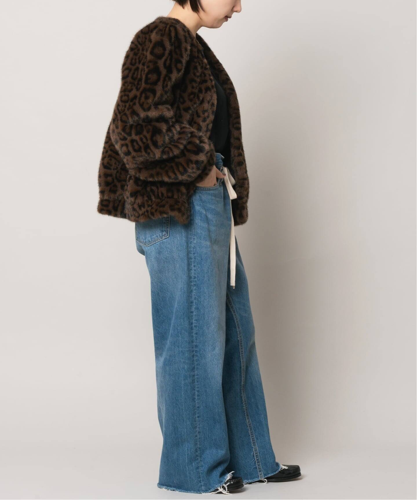 レオパードBOXYフェイクファーブルゾン（その他ブルゾン／アウター