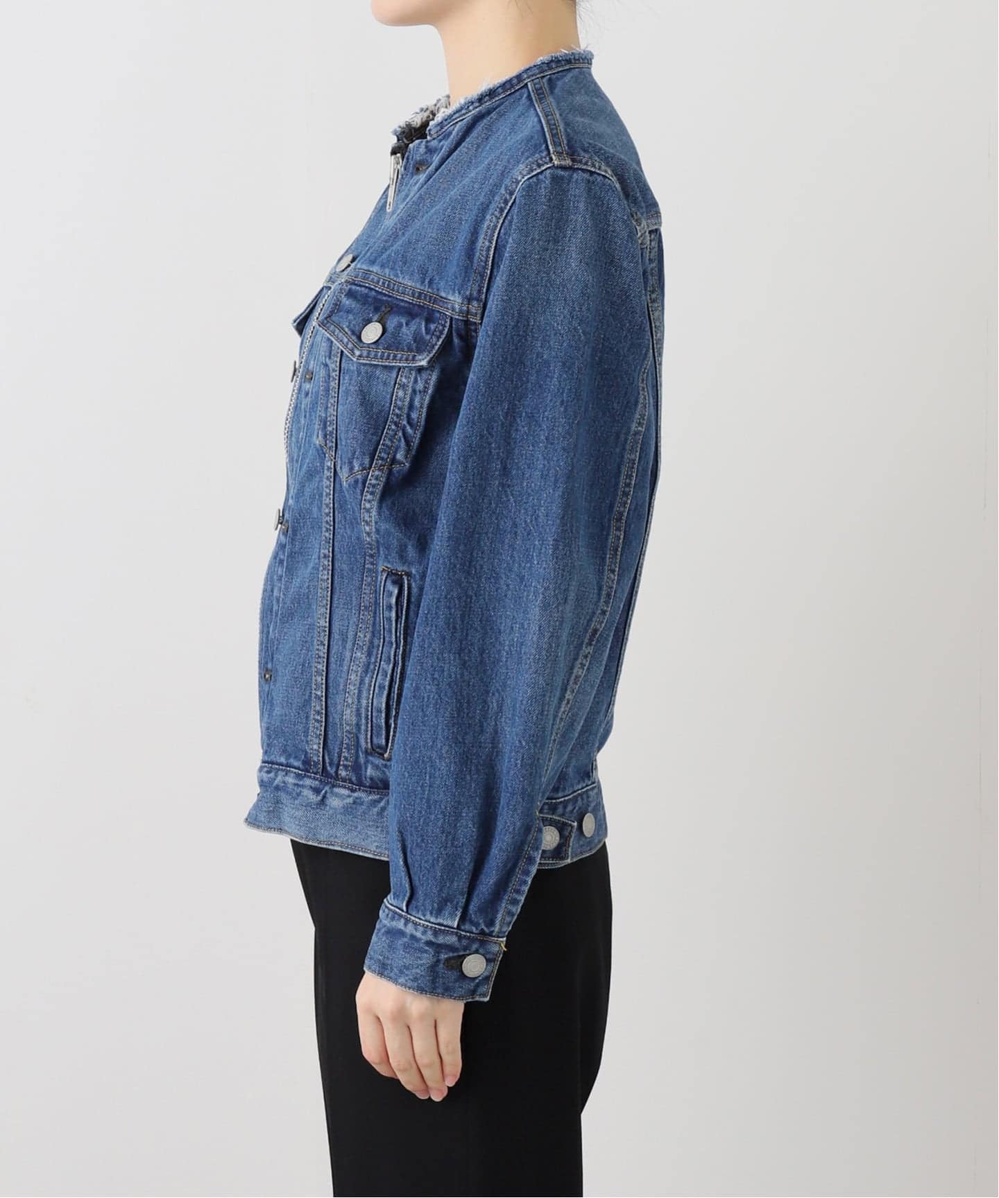 ジップデニムジャケット（その他ブルゾン／アウター）｜Bonum