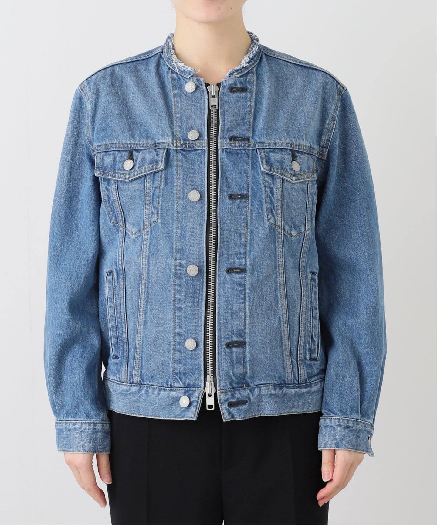 ジップデニムジャケット（その他ブルゾン／アウター）｜Bonum