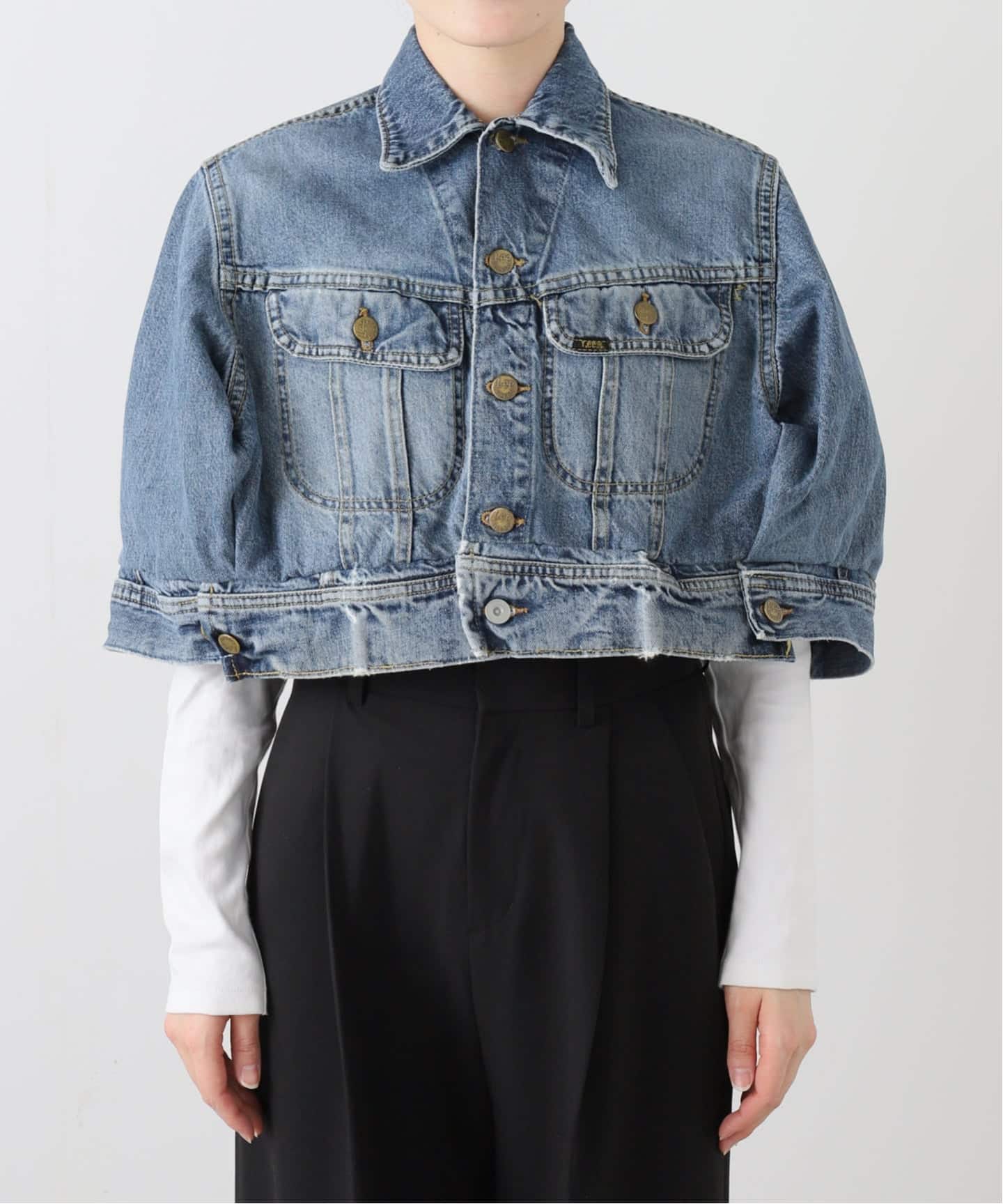 リメイクデニムケープ（その他ブルゾン／アウター）｜Bonum（ボナム