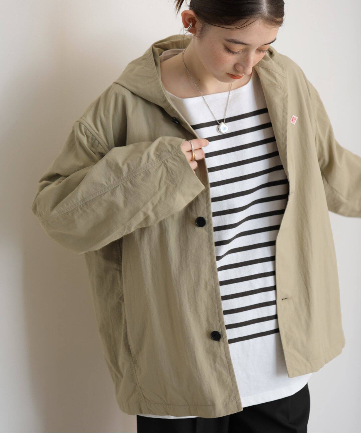 DANTON フード付きウールコート H.ベージュ DANTON TNY_HOODED JACKET（フードコート）｜BOICE FROM