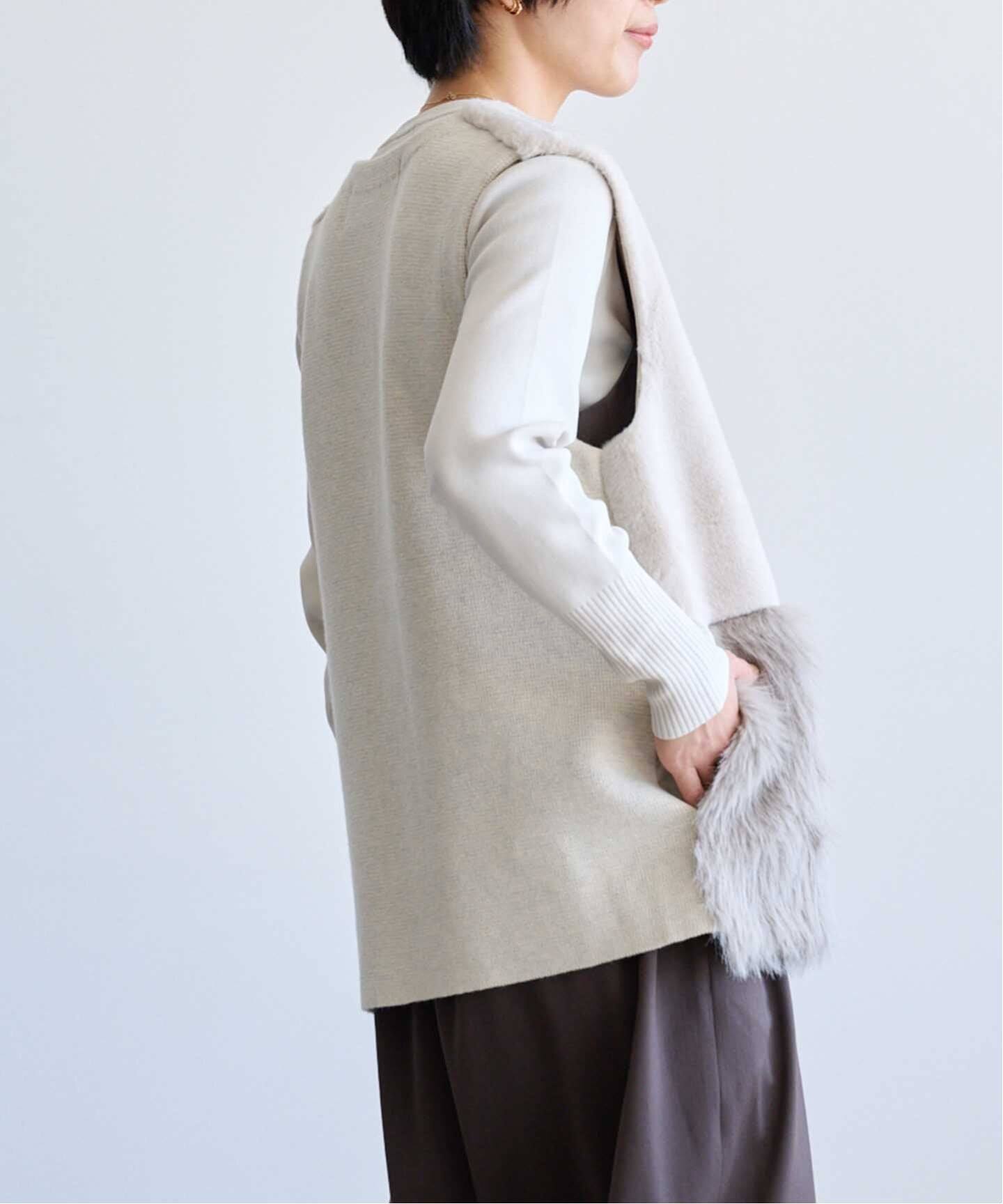ADAWAS FAUX-FUR PANEL VEST（ベスト）｜BOICE FROM BAYCREW'S（ボイス