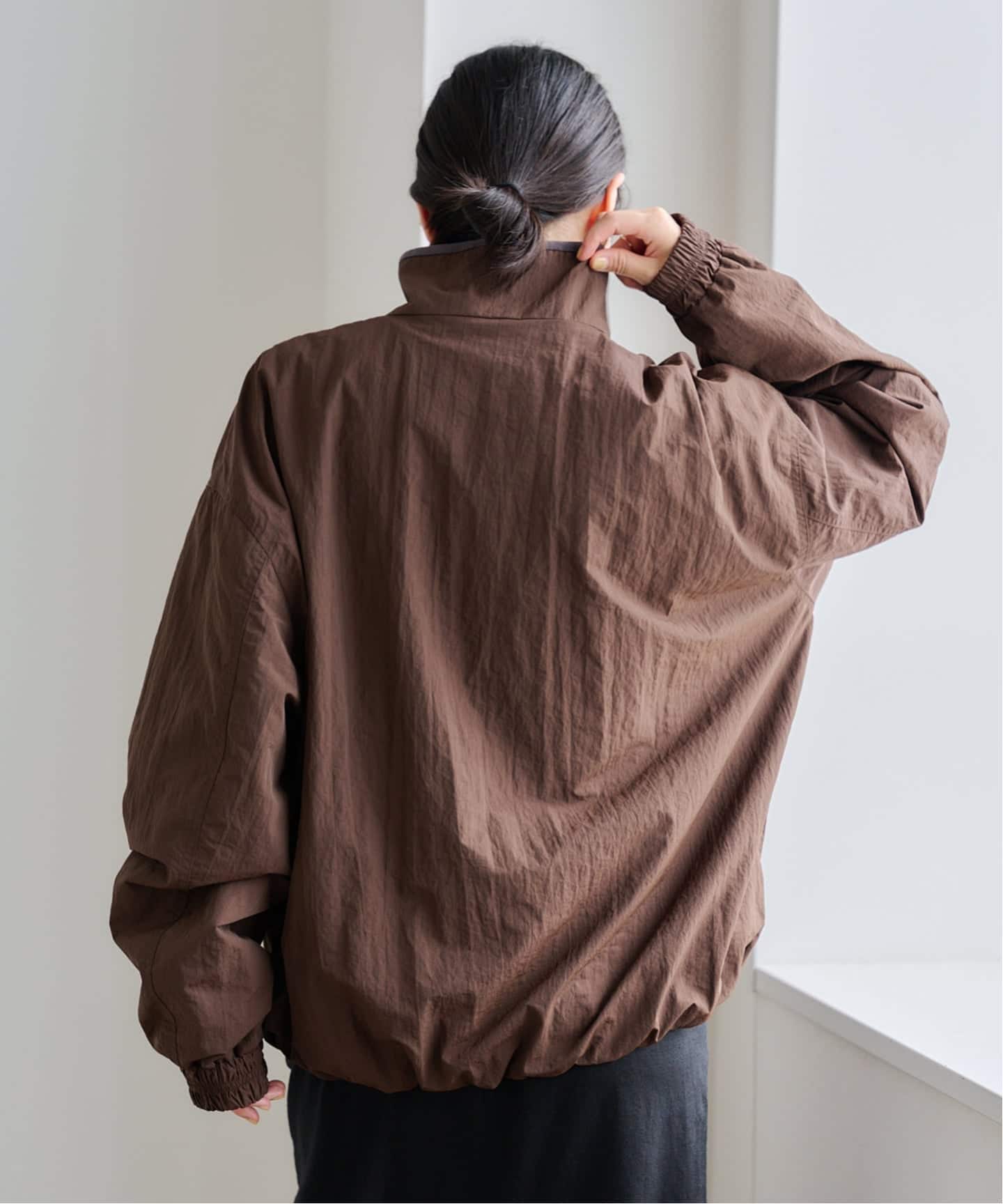 todayful useful zip blouzon 36 ブラウン TODAYFUL Useful Zip Blouzon（ナイロンジャケット）｜BOICE