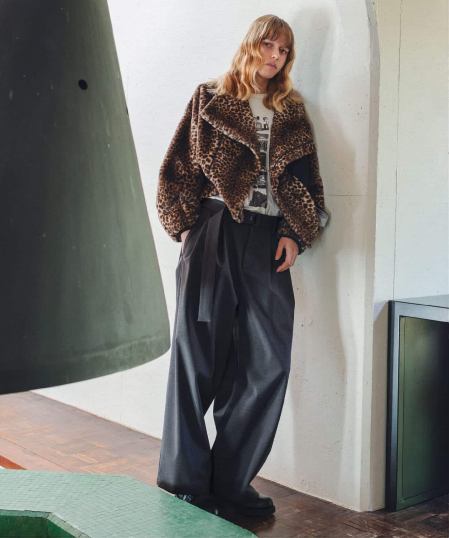 F/CE URBANLEOPARD FAUXFUR ASYMMETRY JK（ボア・フリース）｜BOICE