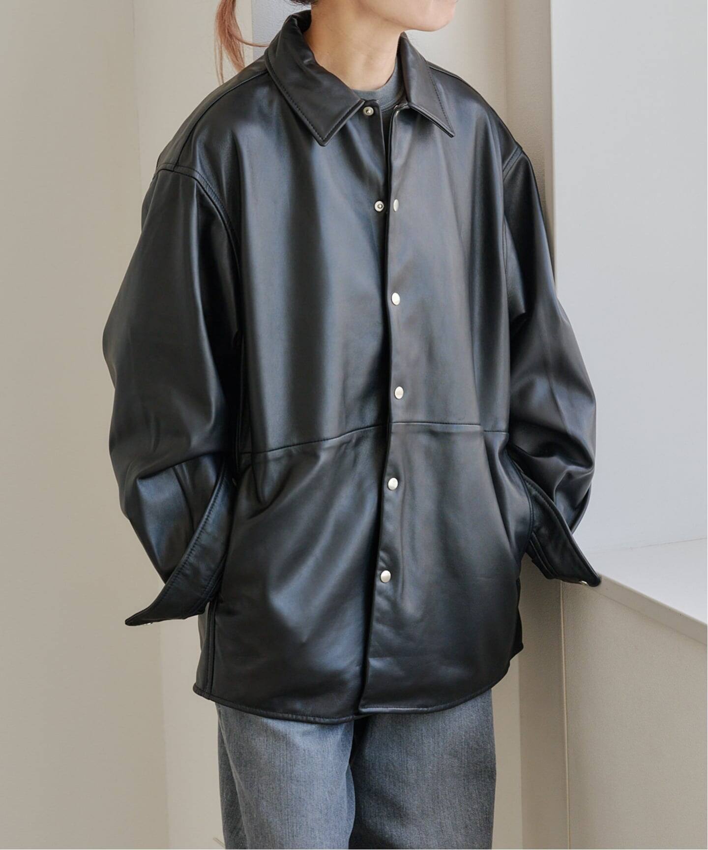 ジャケット・アウター Universal Products Leather Shirts Jacket UNIVERSAL PRODUCTS (ユニバーサルプロダクツ)｜レザーシャツ