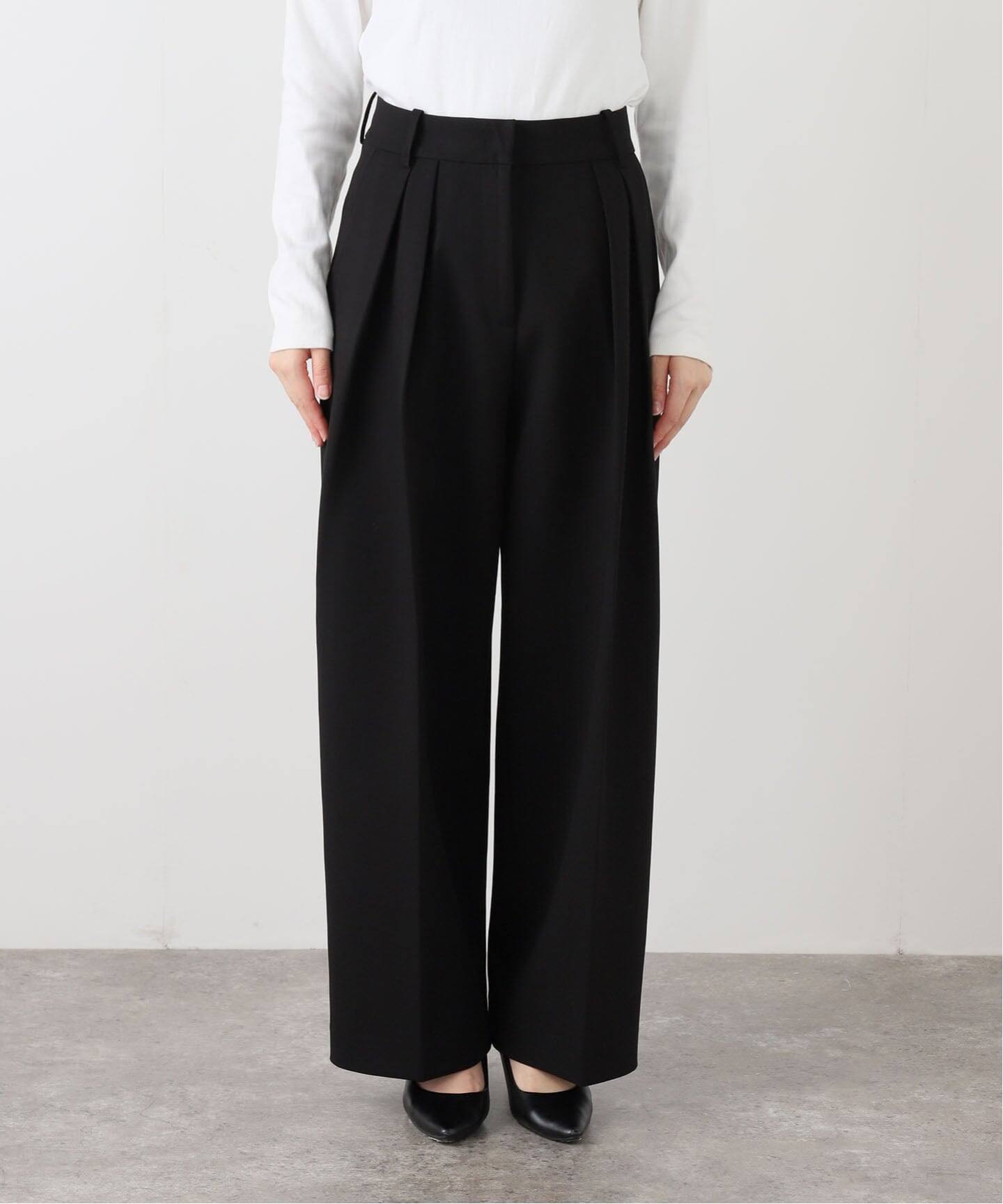 Bonding Wide Trousers　ブラック38　最終値下げ TODAYFUL パンツ Bonding Wide Trousers レディース : ZOZOTOWN Yahoo