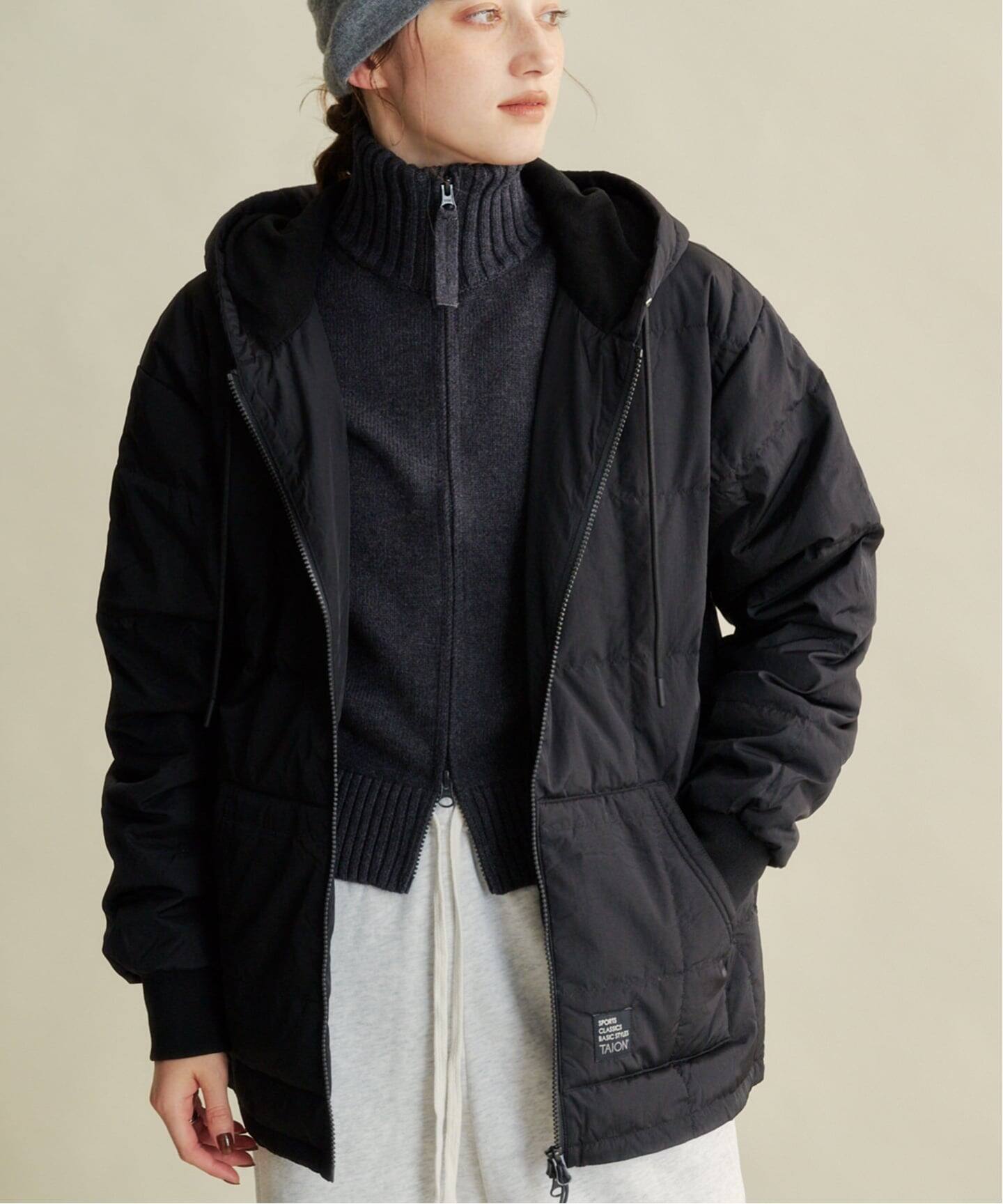 TAION SC FRONT ZIP DOWN HOODIE（ダウンジャケット）｜BOICE FROM