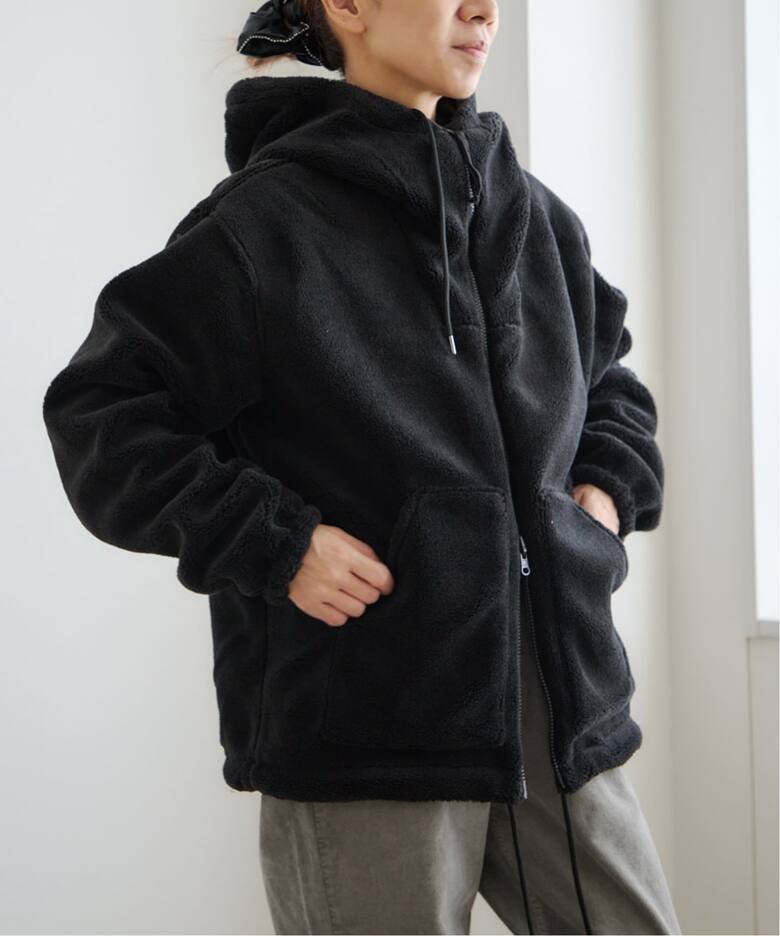TAION NON DOWN MILITARY REVERSIBLE BOA HOODIE（ボア・フリース 