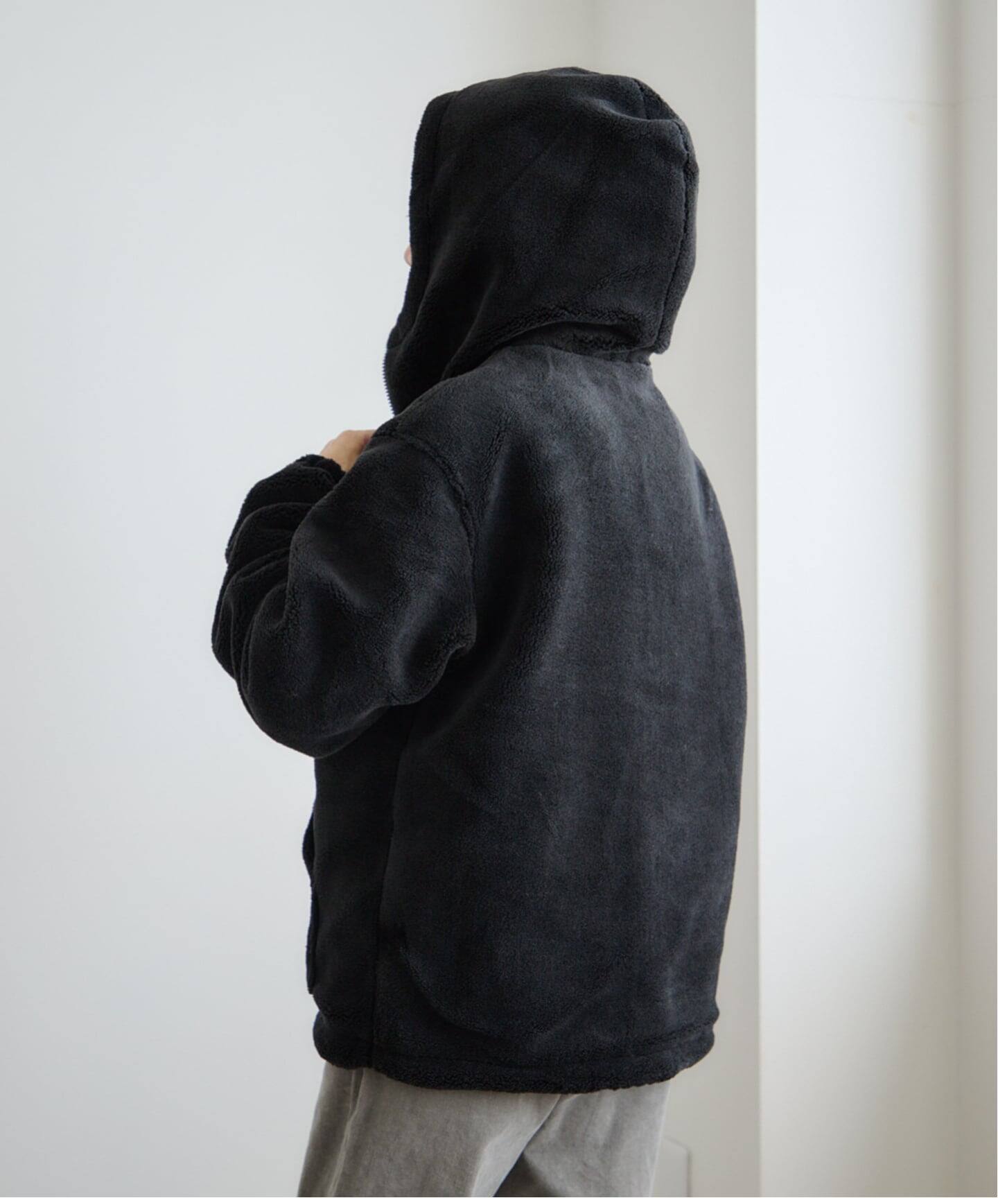 TAION NON DOWN MILITARY REVERSIBLE BOA HOODIE（ボア・フリース