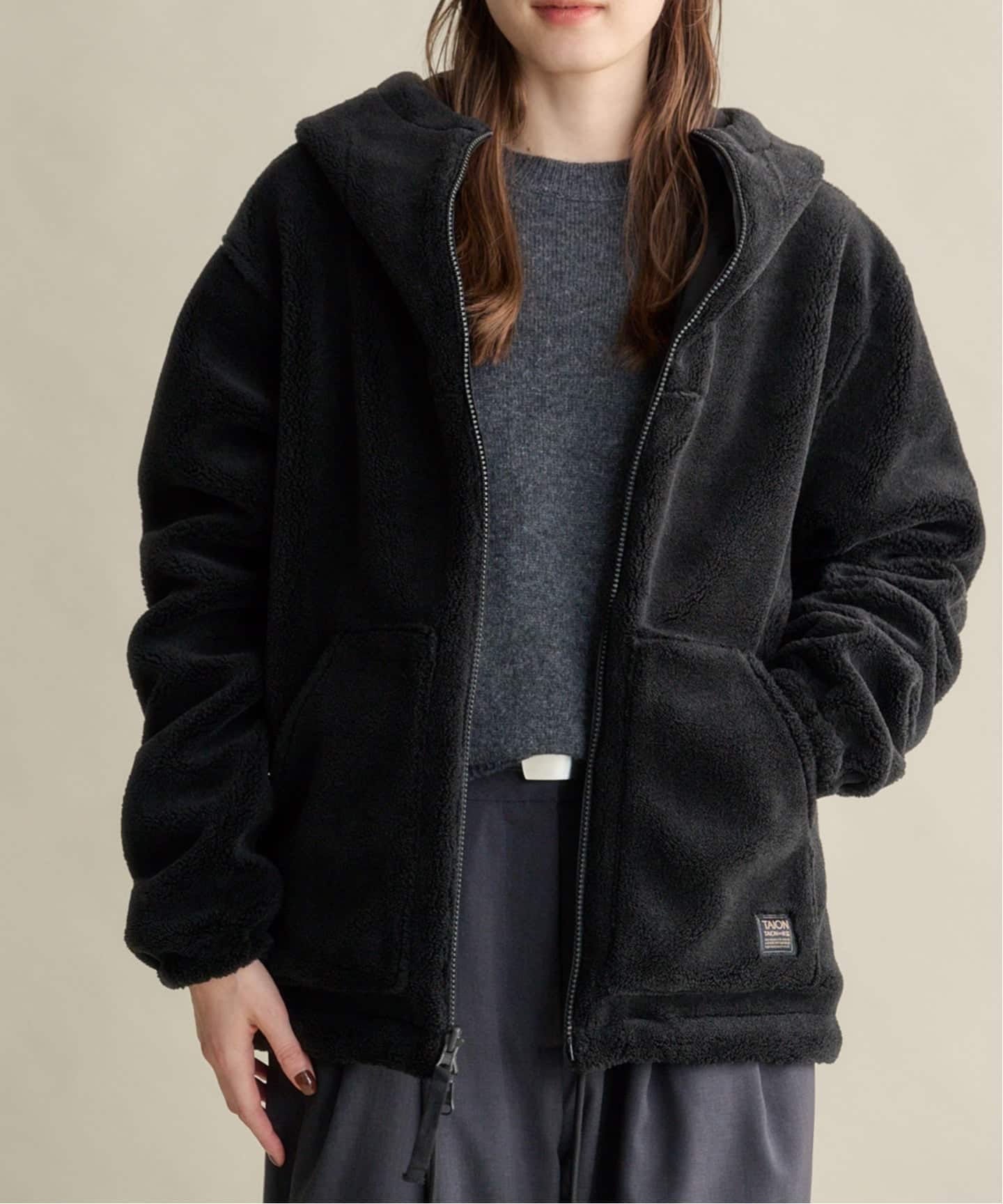 TAION(タイオン) NON DOWN MILITARY REVERSIBLE BOA HOODIE ノンダウン ミリタリー リバーシブル ボア フーディー メンズ JPN：M 【中古】【ブランド古着バズストア】 TAION NON DOWN MILITARY REVERSIBLE BOA HOODIE（ボア・フリース