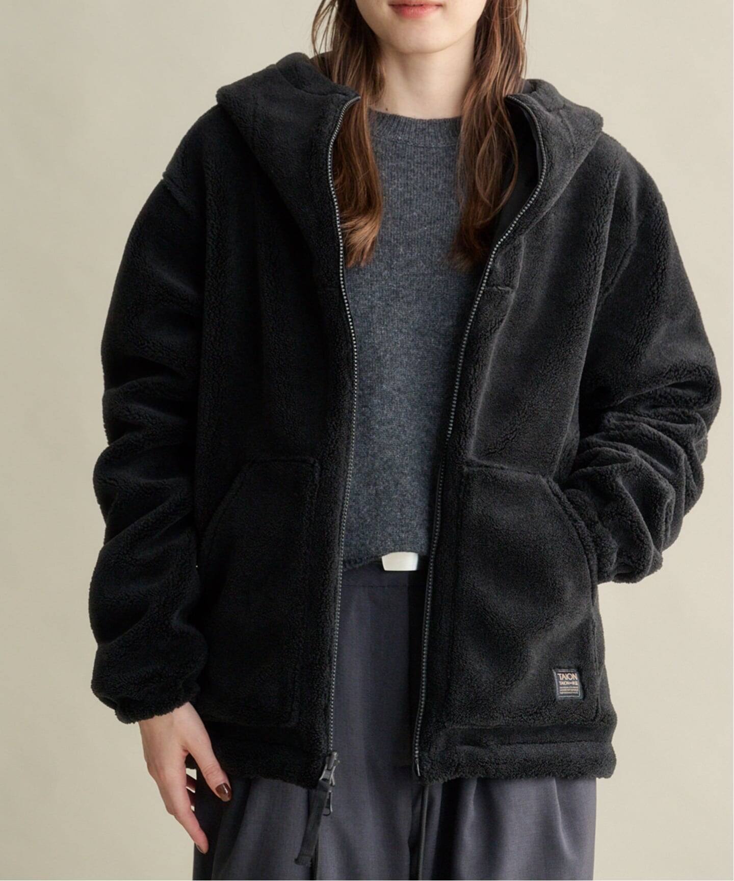 TAION NON DOWN MILITARY REVERSIBLE BOA HOODIE（ボア・フリース 