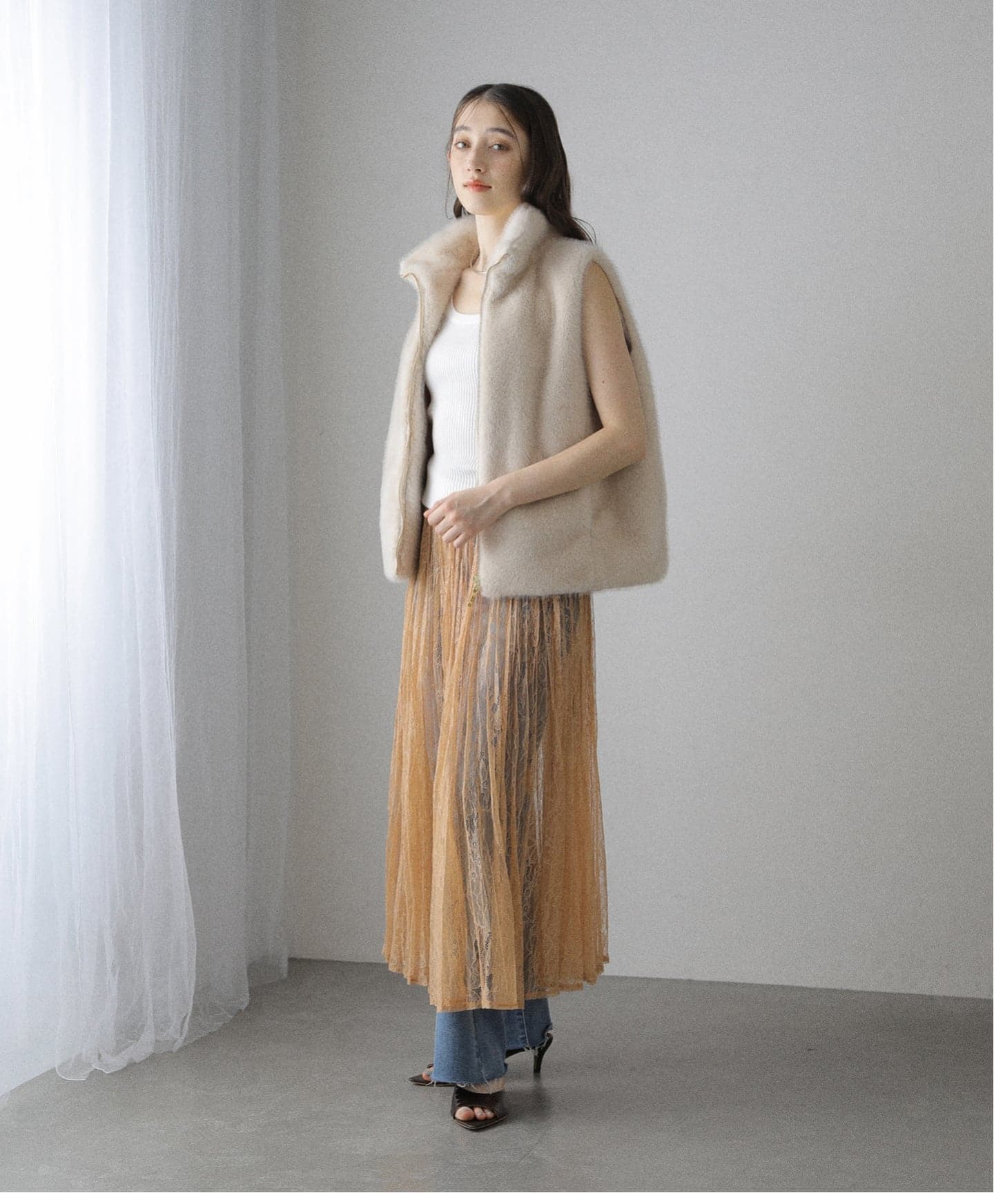 洗える】スタンドカラーファージレ（ジレ）｜La Totalite（ラ