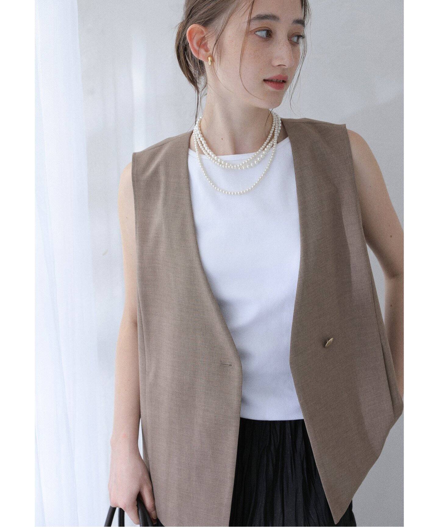 洗える】ノーカラージレ（ジレ）｜La Totalite（ラ トータリテ）の通販