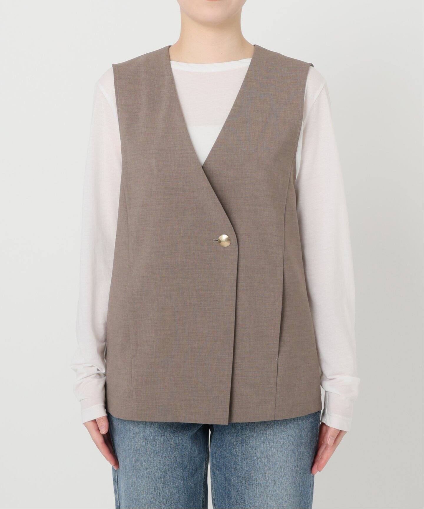 洗える】ノーカラージレ（ジレ）｜La Totalite（ラ トータリテ）の通販