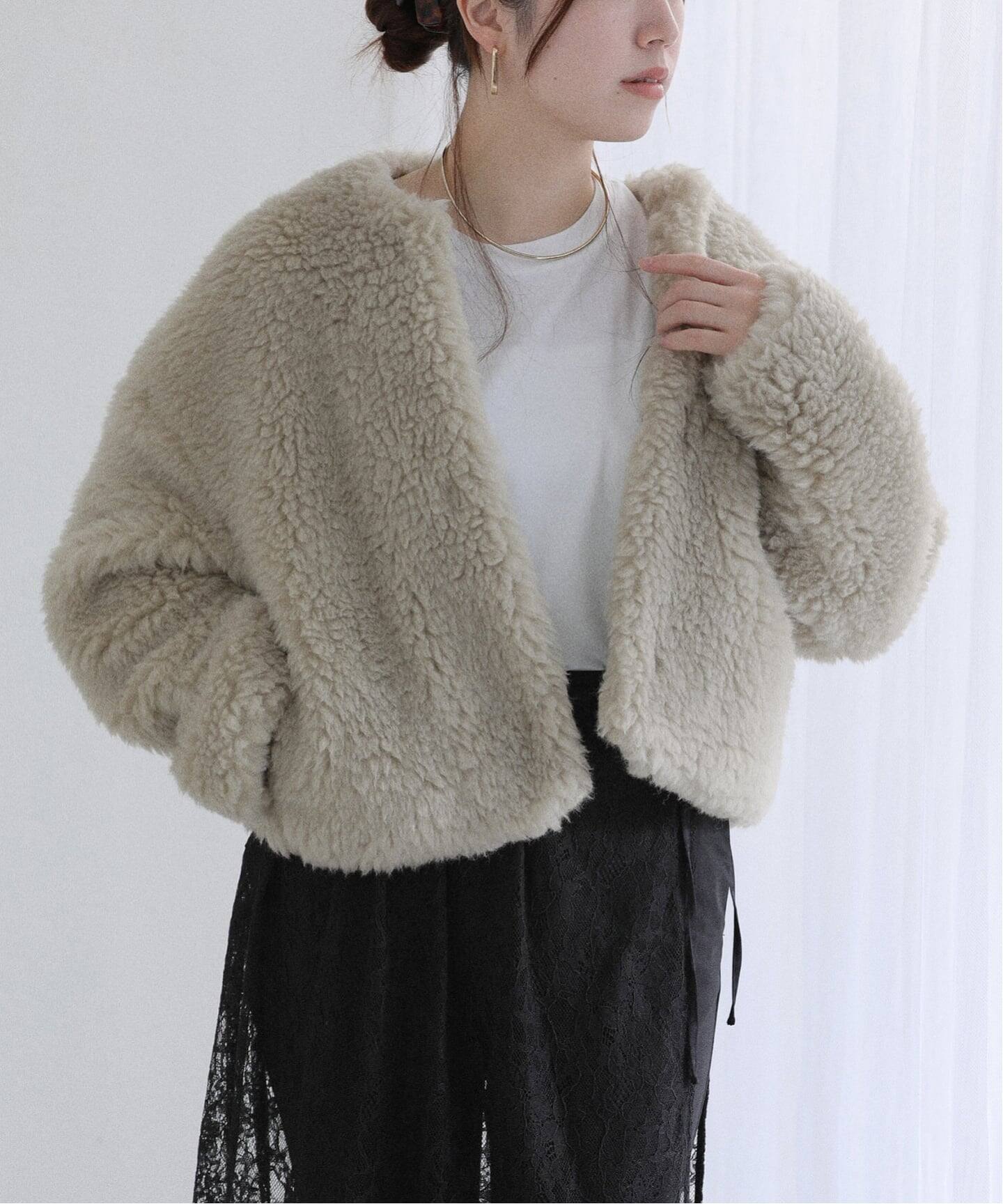 TICCA / ティッカ ウールファーショートコート（その他ブルゾン 