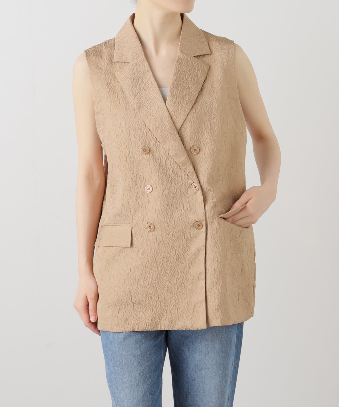 トラッツォドンナ TORRAZZO DONNA ベスト ジレ ベージュ系