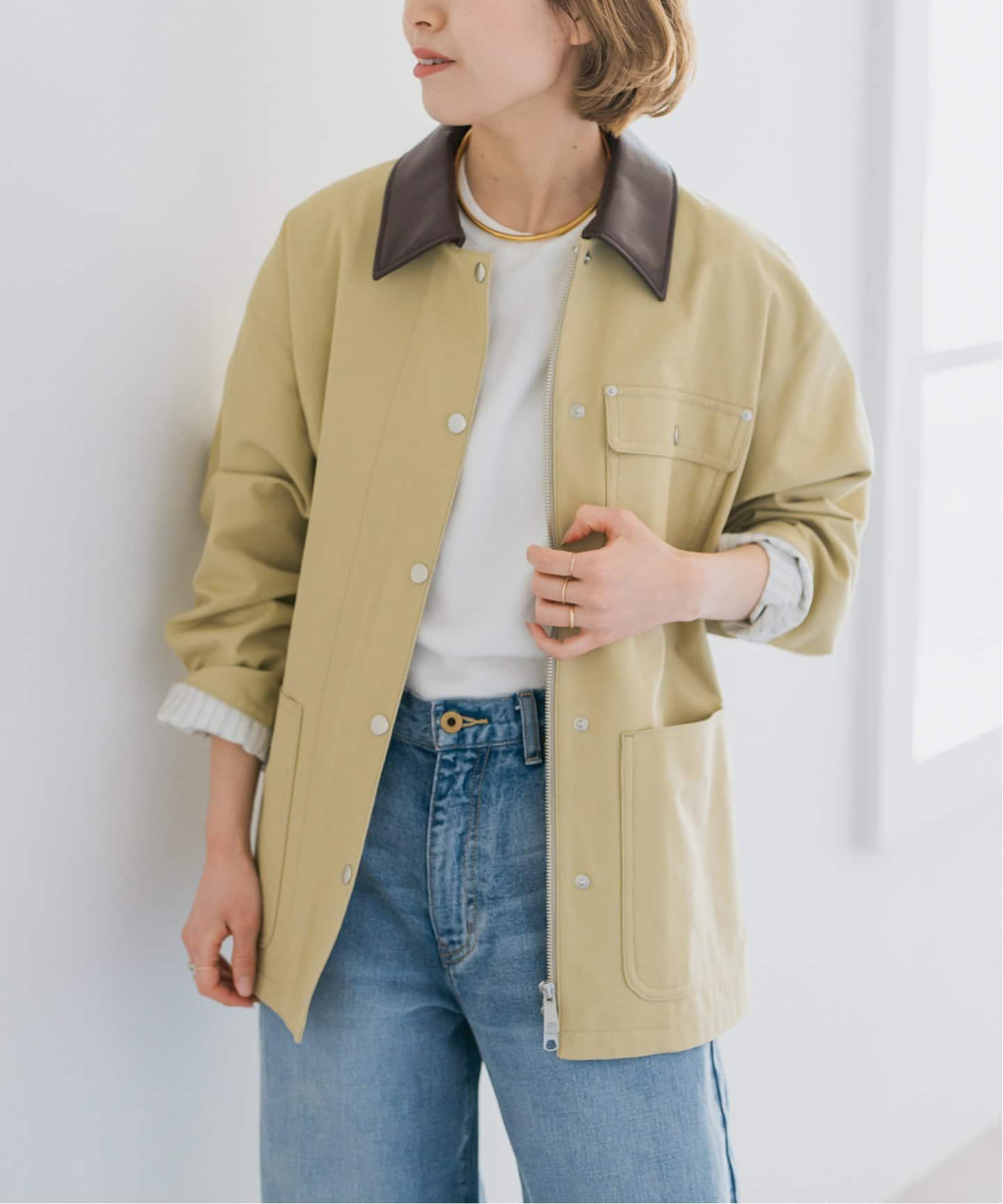 Spick and span 5 1/2DUCKカバーオール　27 ベージュ 5 1/2 DUCK COVERALLS（ブルゾン）｜Spick & Span（スピック