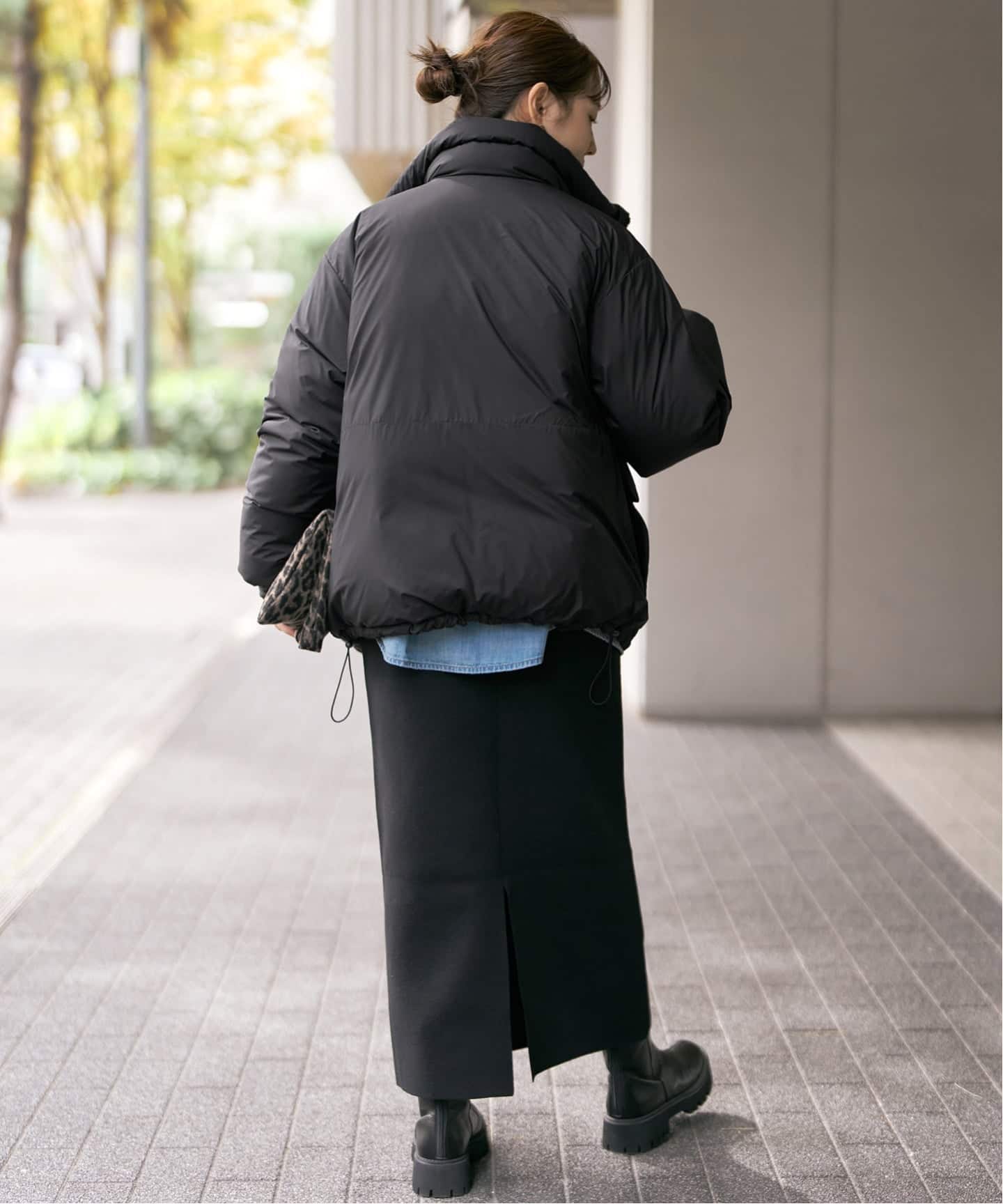 ベイクルーズ　リバーシブルダウンジャケット　ブラック　FREESIZE 撥水 リバーシブルダウンジャケット（ダウンジャケット）｜Spick and