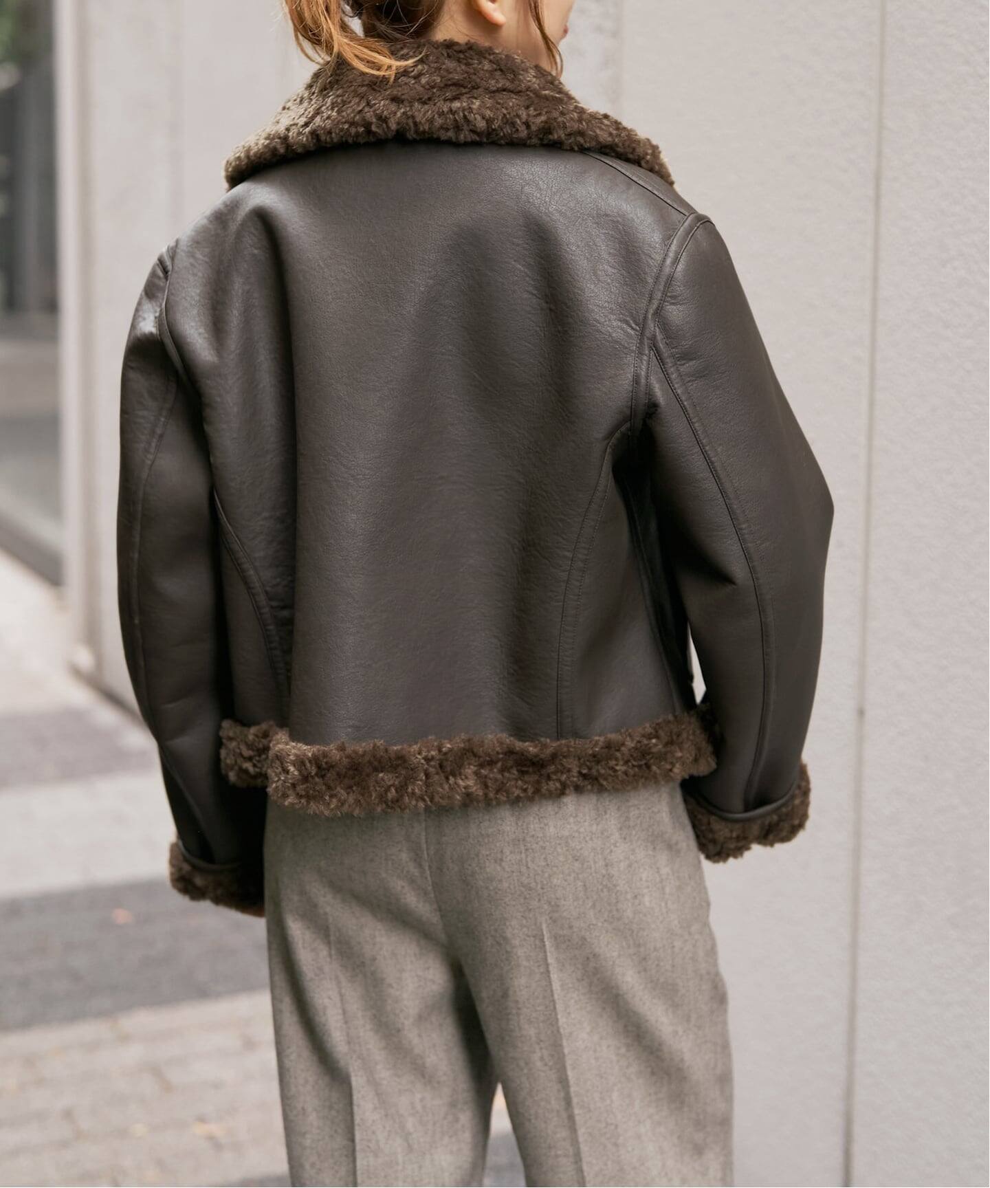 フェイクムートンフライトジャケット（その他ブルゾン／アウター