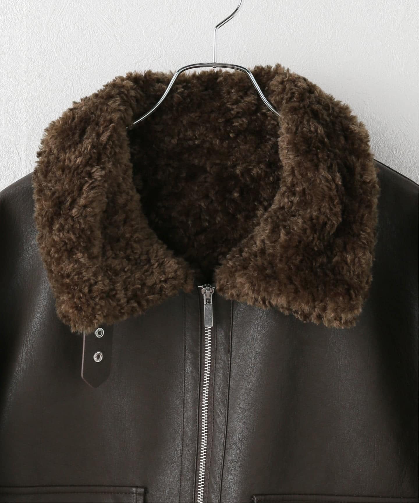 スピック＆スパン（Spick and Span）/フェイクムートンフライトジャケット フェイクムートンフライトジャケット（その他ブルゾン／アウター