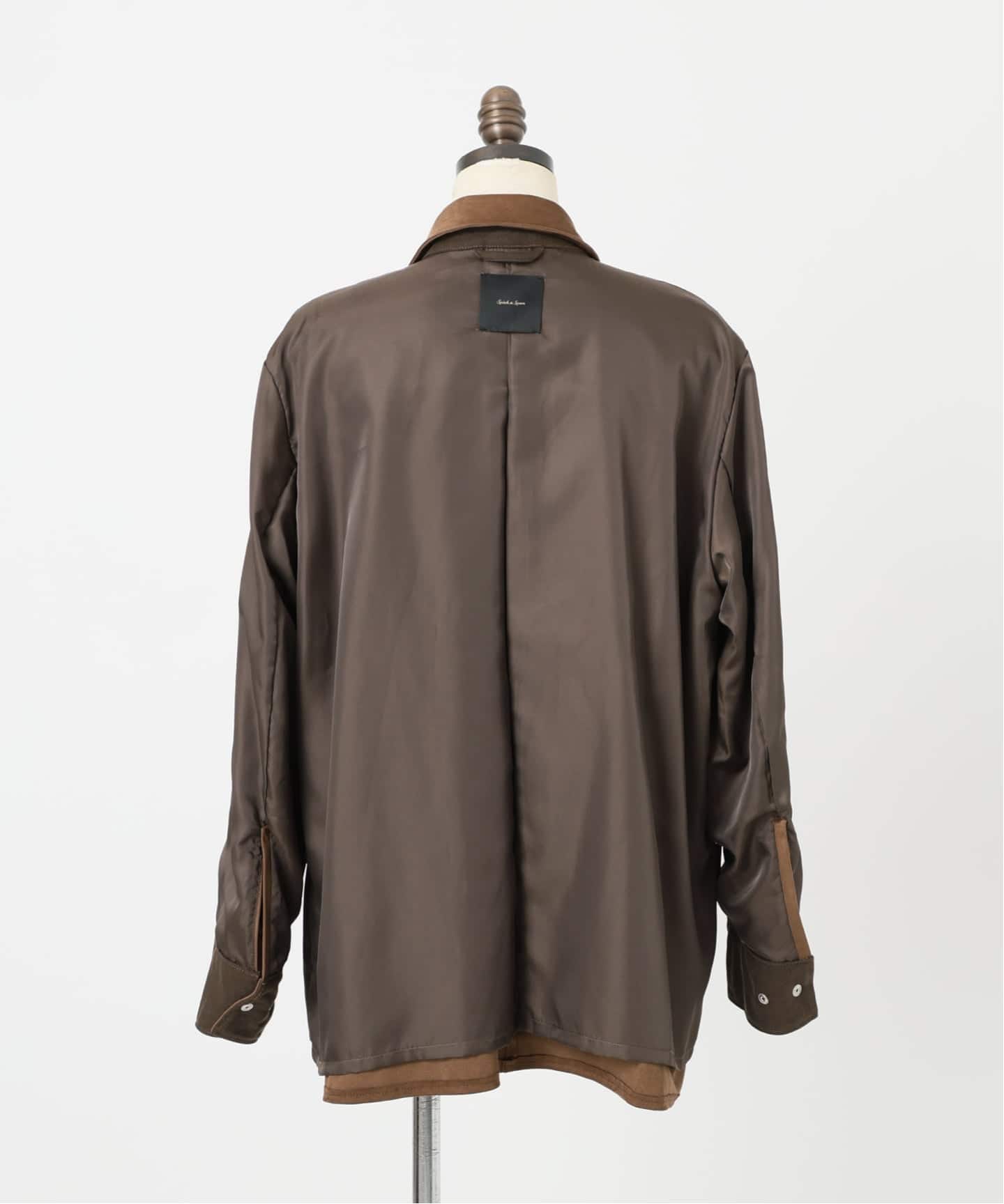 フェイクスエードオープンカラージャケット（その他ブルゾン／アウター