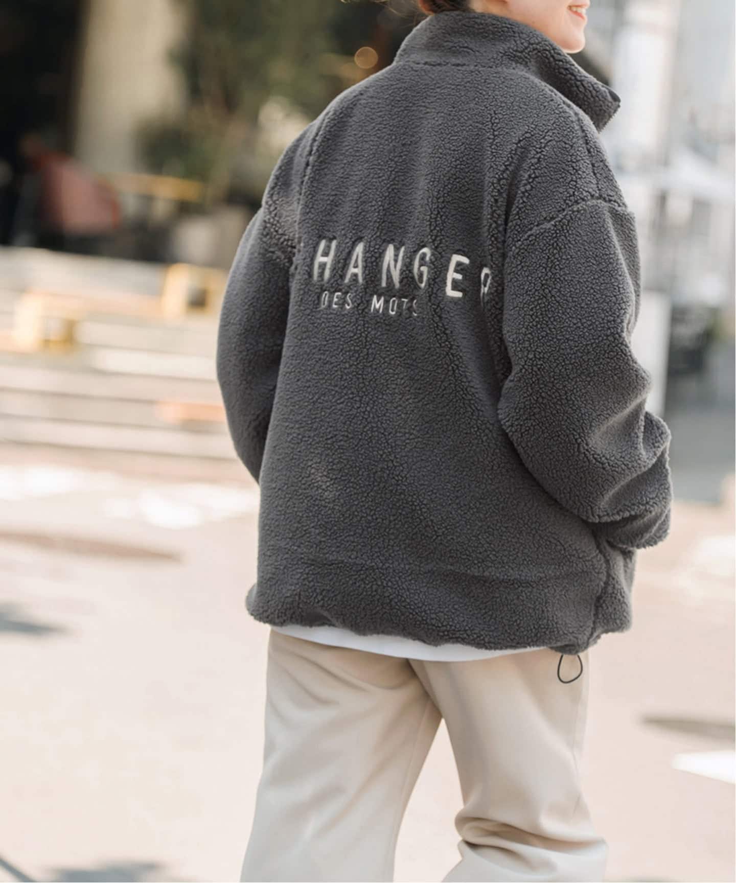 WEB限定カラー有り》リバーシブルボアブルゾン（ボア・フリース