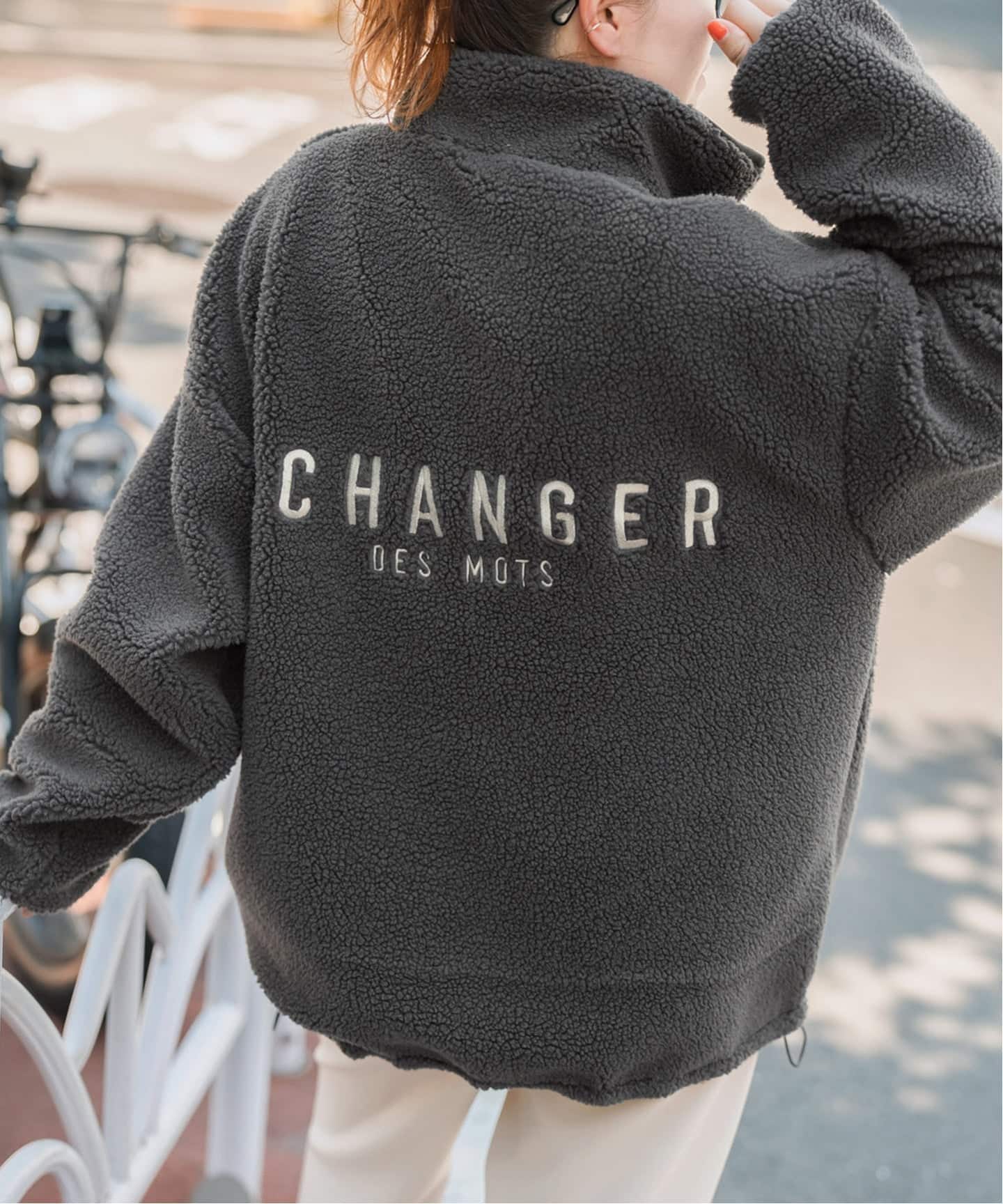 WEB限定カラー有り》リバーシブルボアブルゾン（ボア・フリース