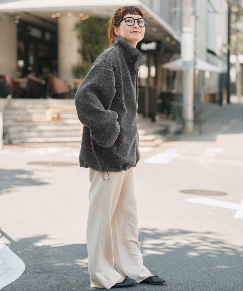 WEB限定カラー有り》リバーシブルボアブルゾン（ボア・フリース 