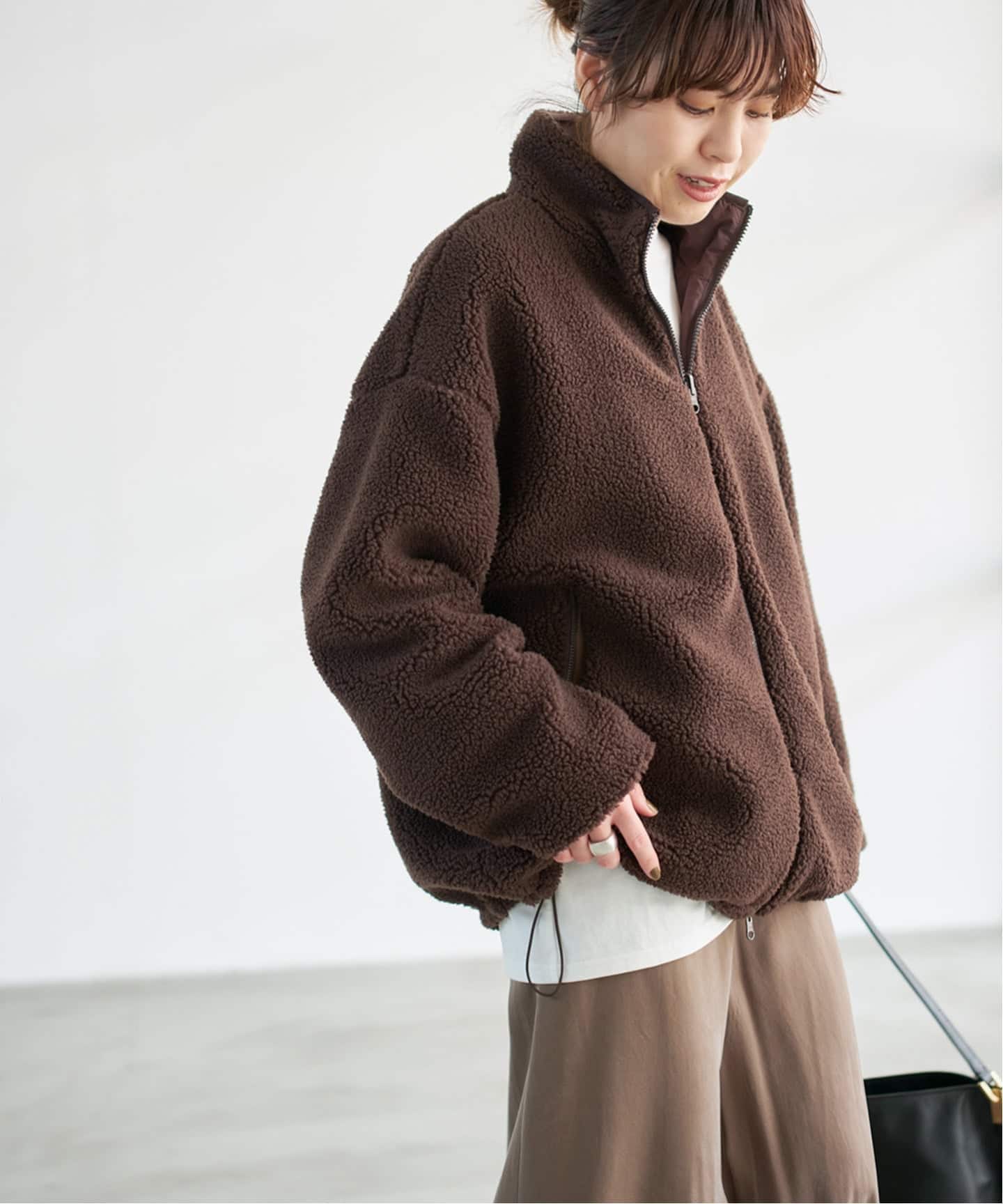 Spick and Span フリース　リバーシブル　ブルゾン リバーシブルボアブルゾン（ボア・フリース）｜Spick and Span