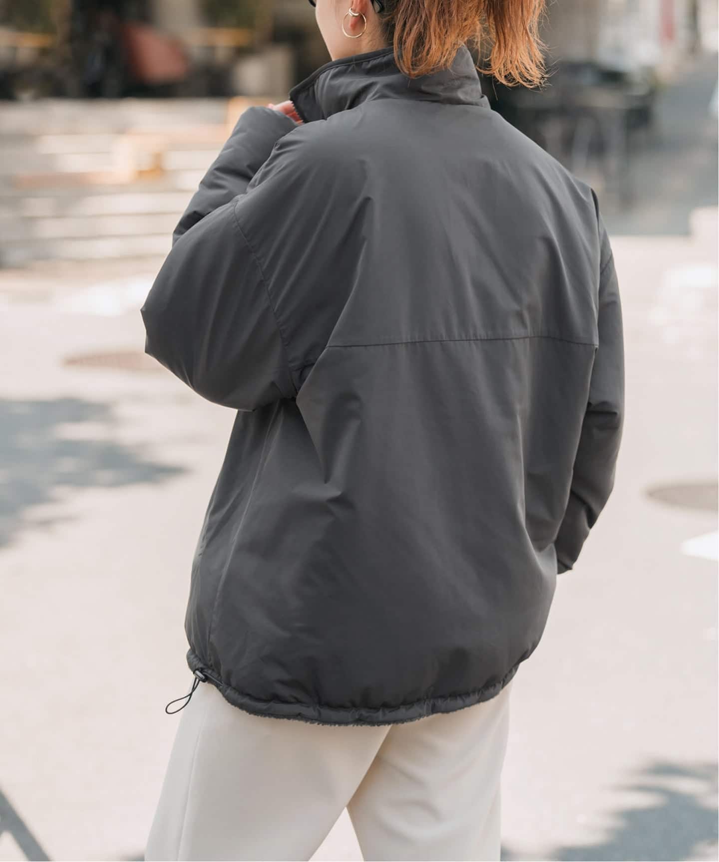 WEB限定カラー有り》リバーシブルボアブルゾン（ボア・フリース