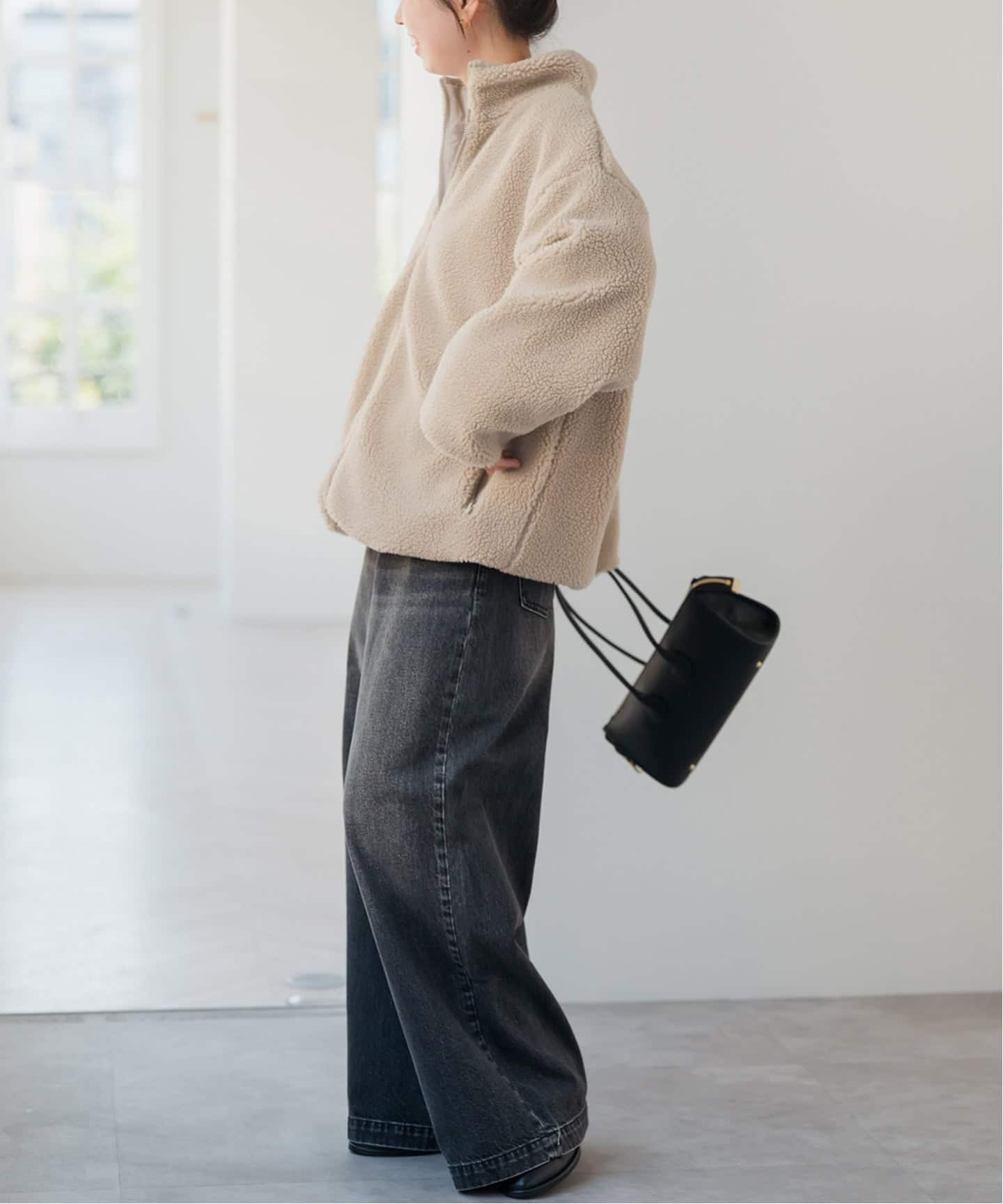 WEB限定カラー有り》リバーシブルボアブルゾン（ボア・フリース