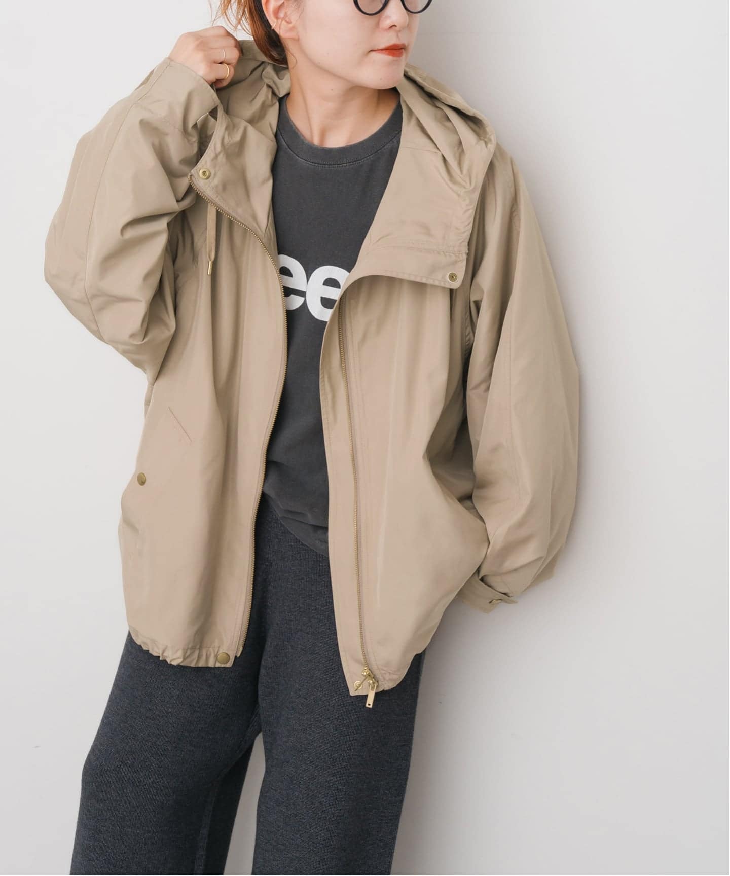Spick & Span パイルジャージーブルゾン　ブラウン 楽天市場】【SALE／50%OFF】グログランフーディーライナー