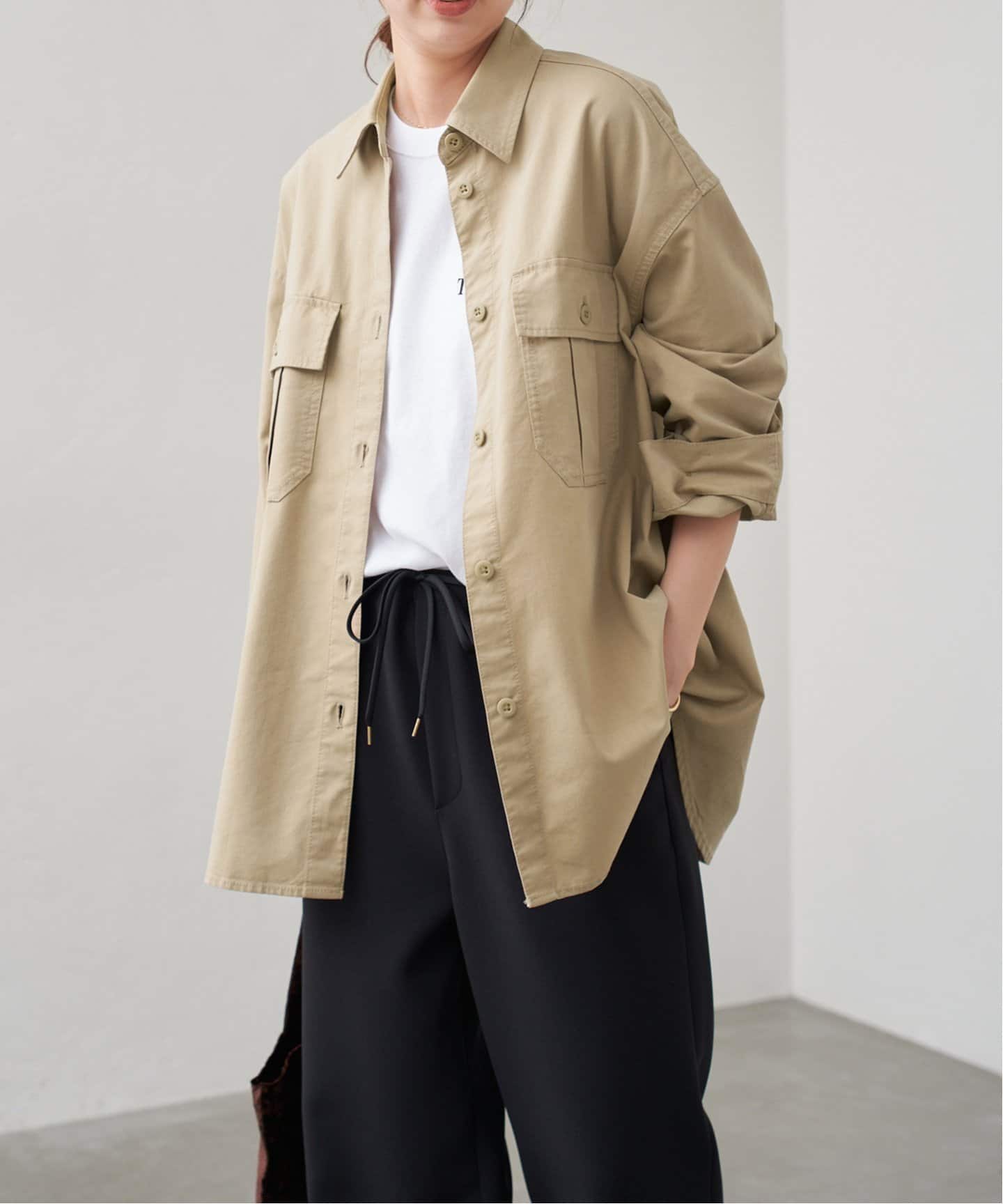 ソフトカルゼアーミーシャツブルゾン（ミリタリー）｜Spick and Span