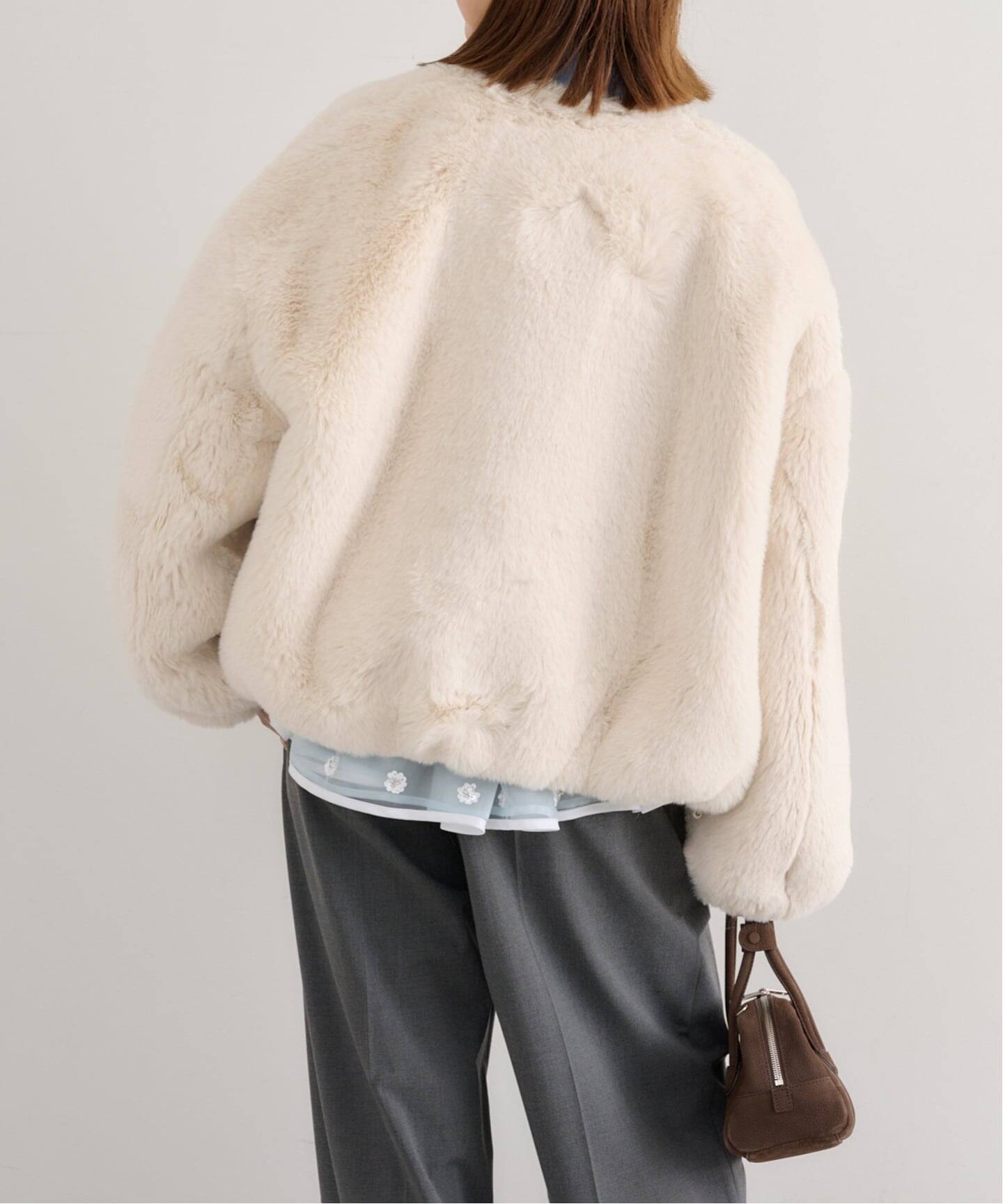 フェイクファージップブルゾン（その他ブルゾン／アウター）｜U by