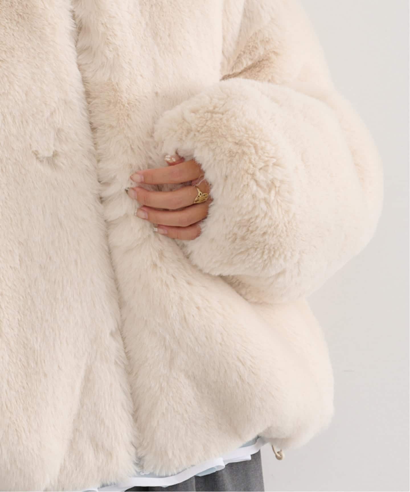 フェイクファージップブルゾン（その他ブルゾン／アウター）｜U by