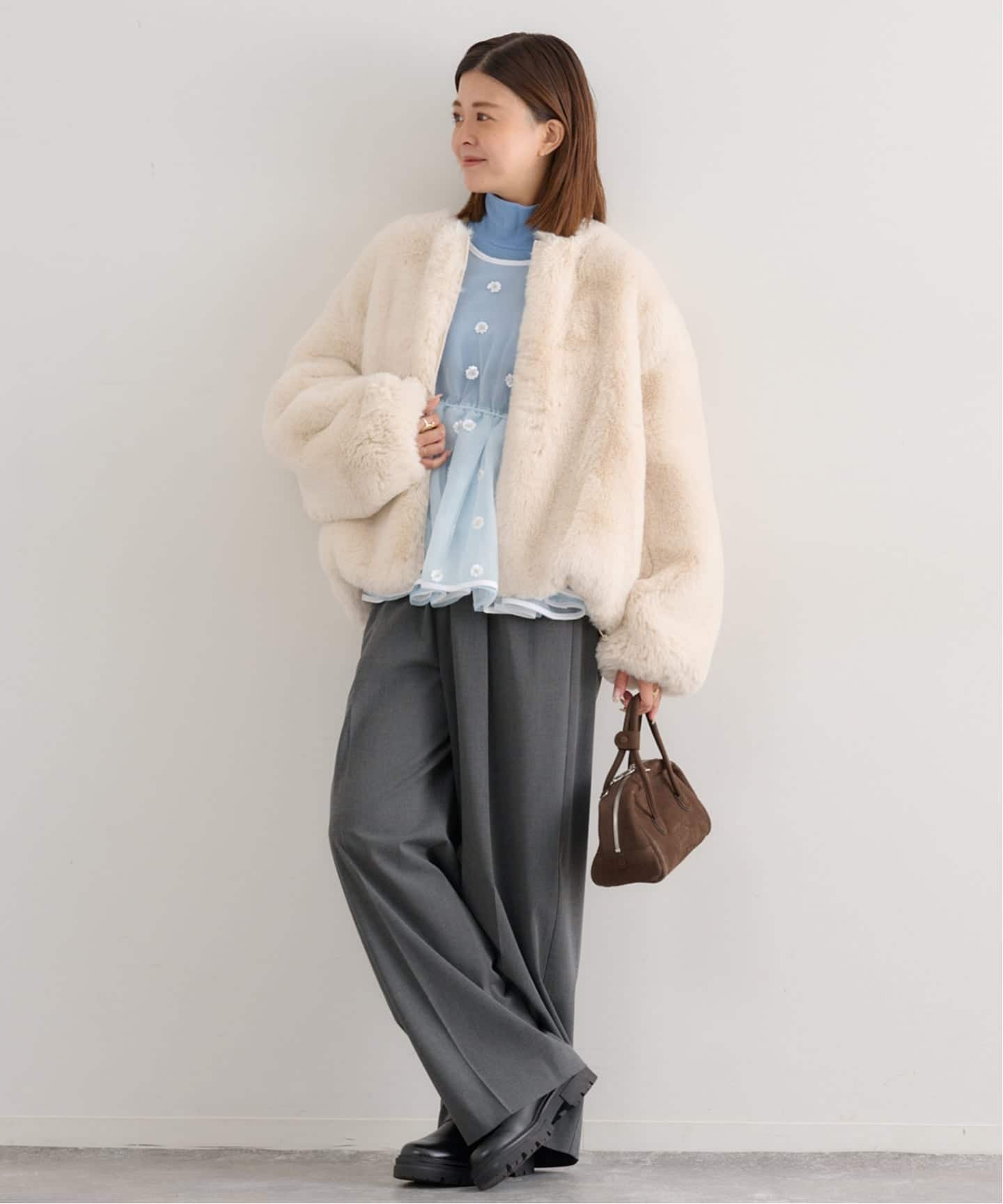 フェイクファージップブルゾン（その他ブルゾン／アウター）｜U by